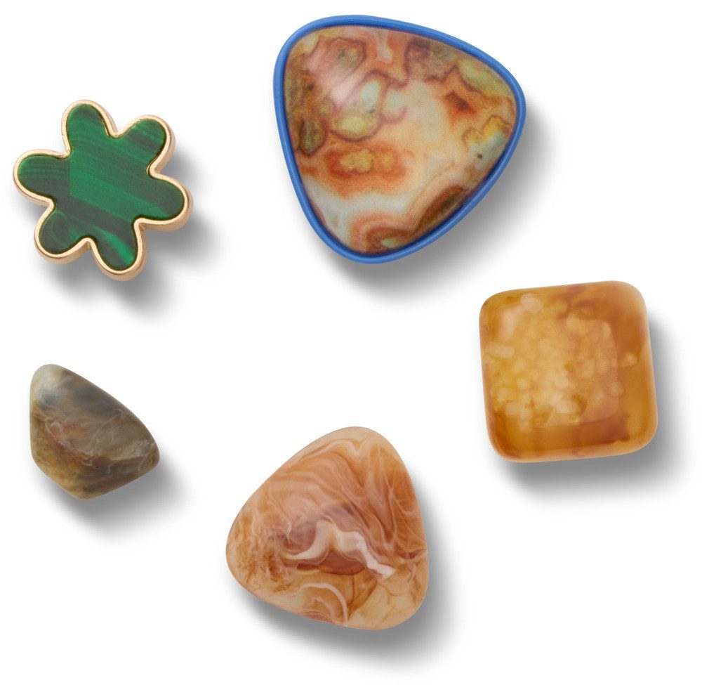 Crocs Schuhanstecker Jibbitz™ Crafted Stones (Set, 5-tlg., Kein Spielzeug. Nicht für Kinder unter 3 Jahren geeignet), Charm Anstecker