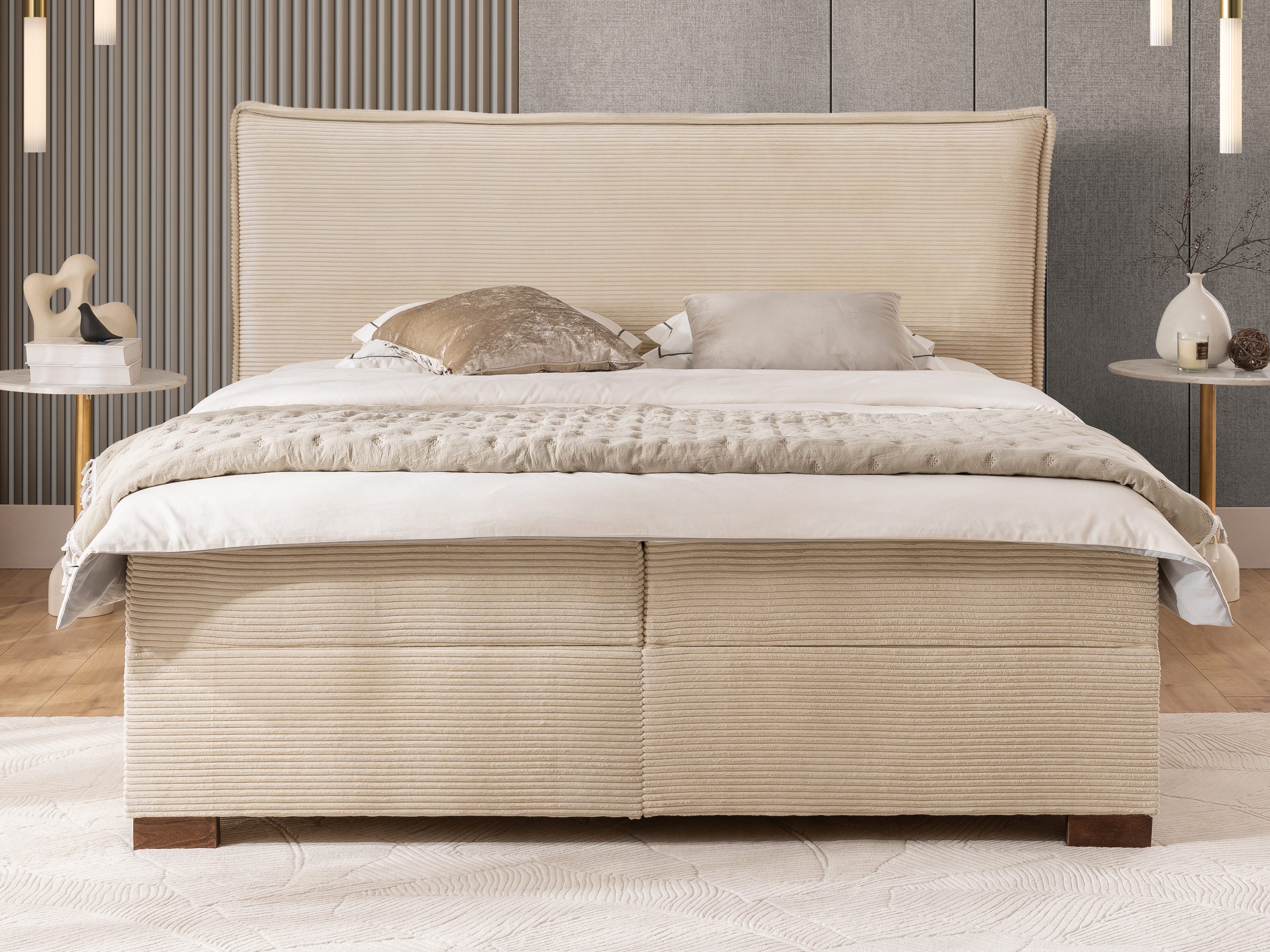 S-Style Möbel Boxspringbett Lovetti mit Topper günstig online kaufen