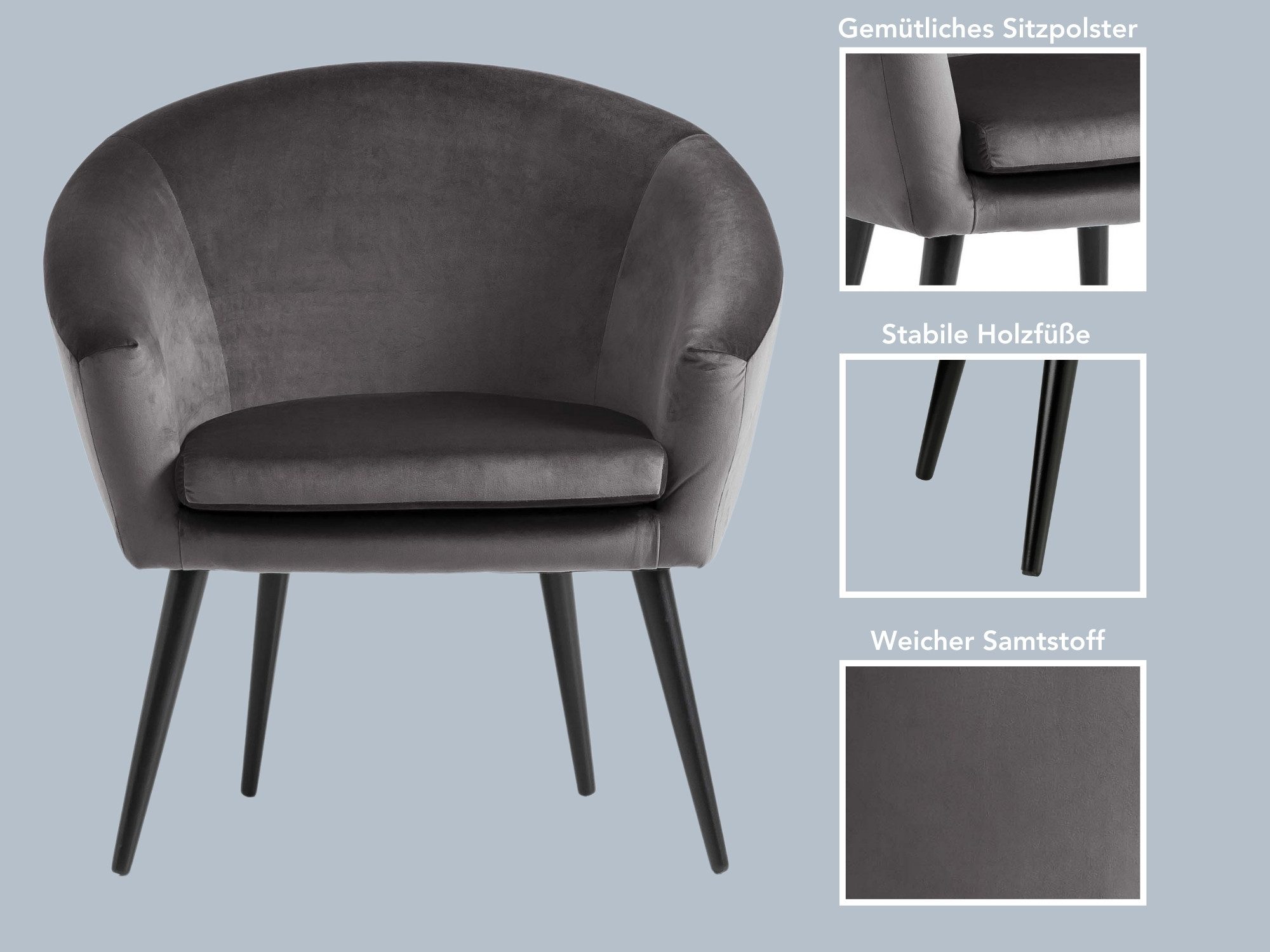 XDREAM Loungesessel Lutz, Relaxsessel, Cocktailsessel, Polstersessel, günstig online kaufen