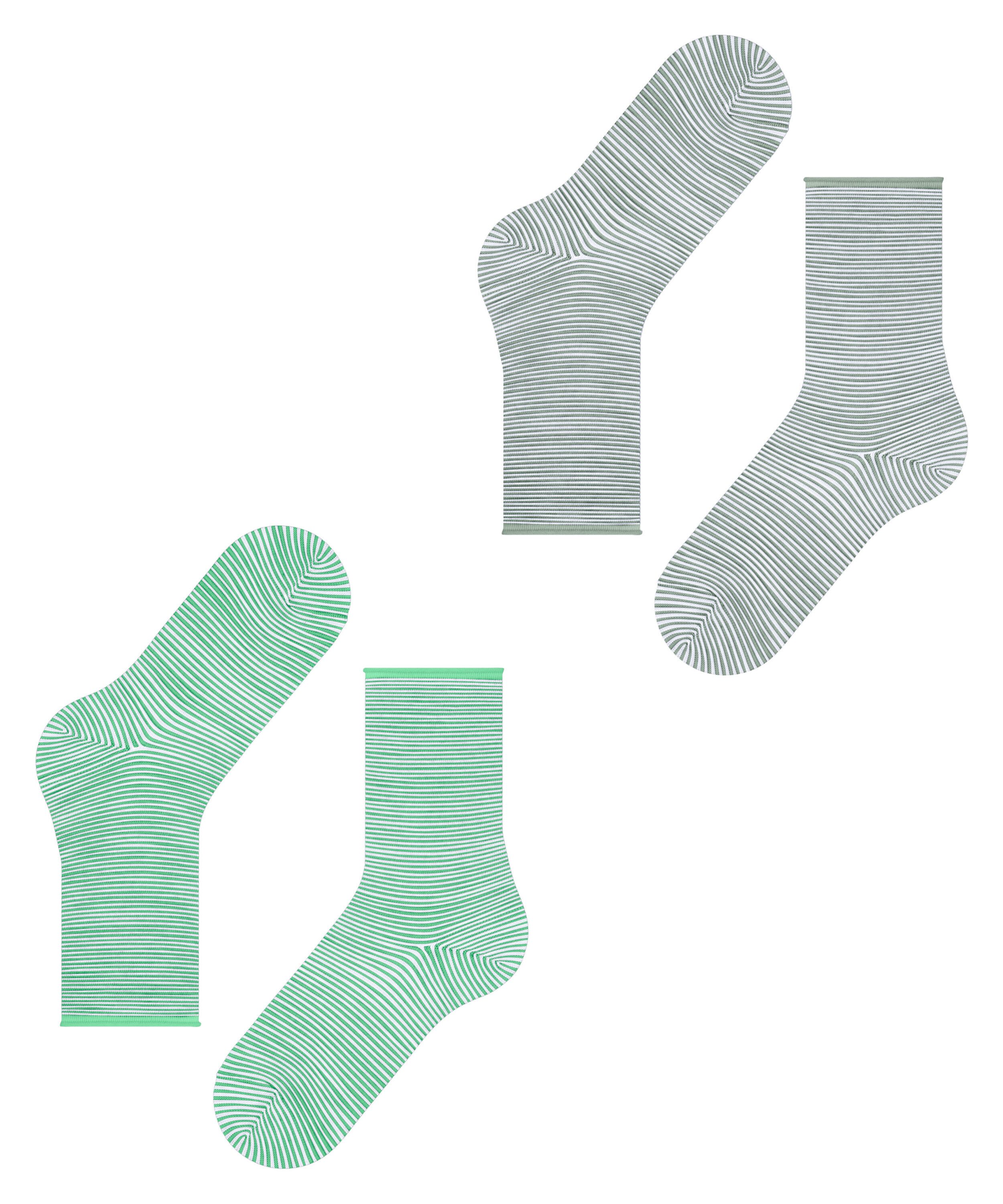 Esprit Socken Allover Stripe 2-Pack (2-Paar) aus Biobaumwolle