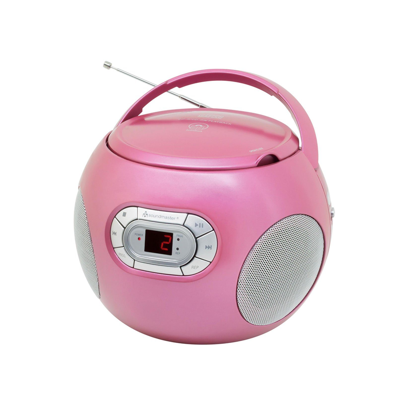Soundmaster SCD 2120 Kompaktanlage (Radiowiedergabe, CD-Player) Pink