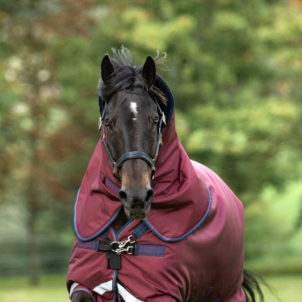 Horseware Pferde-Übergangsdecke Horseware Rambo Original Hood Lite 0g - Burgundy