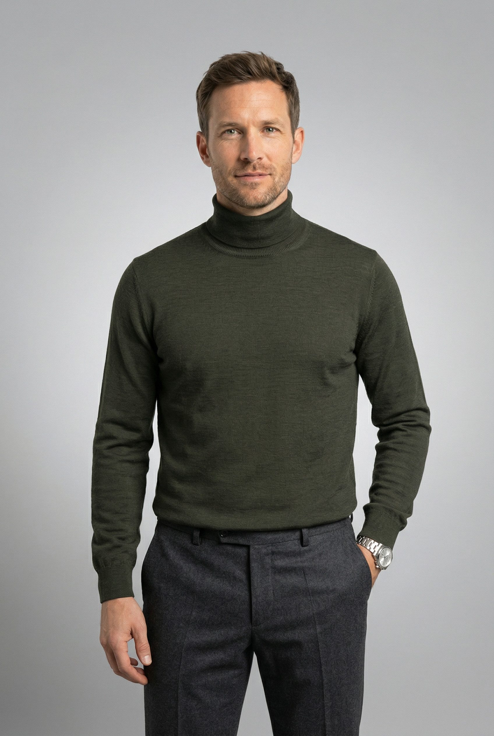 OLYMP Rollkragenpullover OLYMP Strick Casual