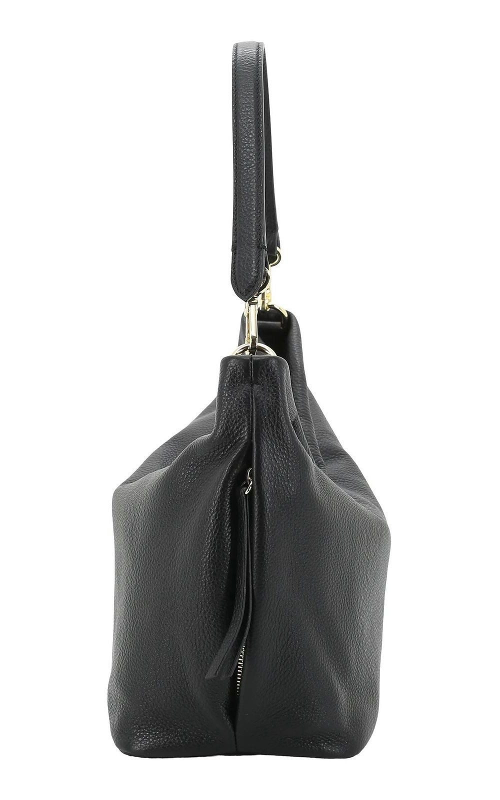 Abro Schultertasche Ebony Big Shoulder Bag, aus echtem Leder