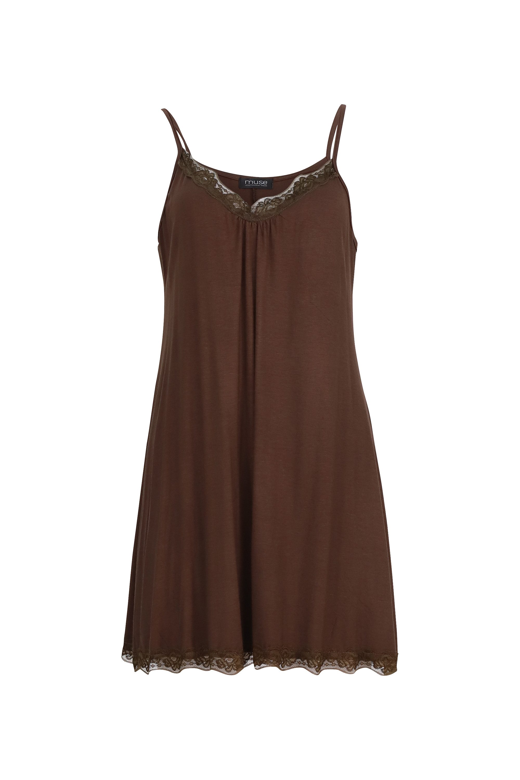 malito more than fashion Longtop 8010 Spahettiträger - Kleid mit Spitze, Na günstig online kaufen