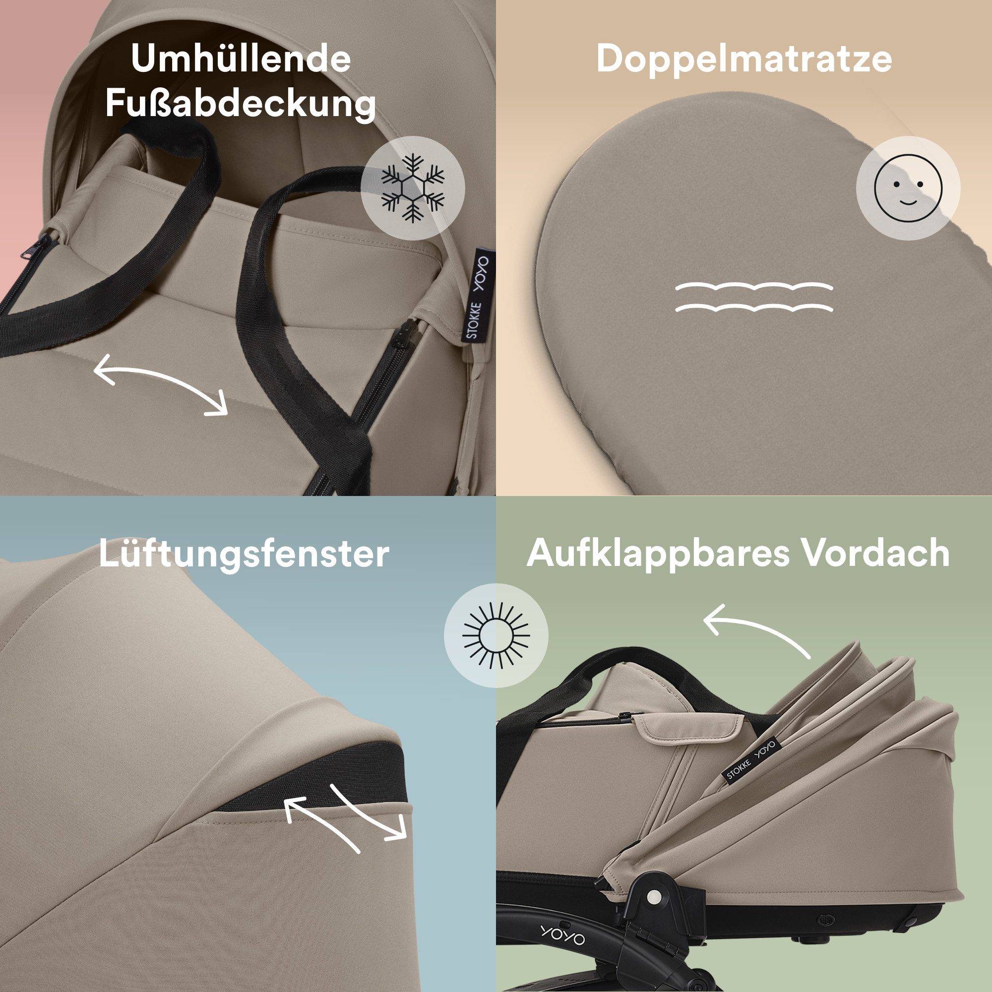 Stokke Kinder-Buggy YOYO³ Kinderwagen mit Liegewanne