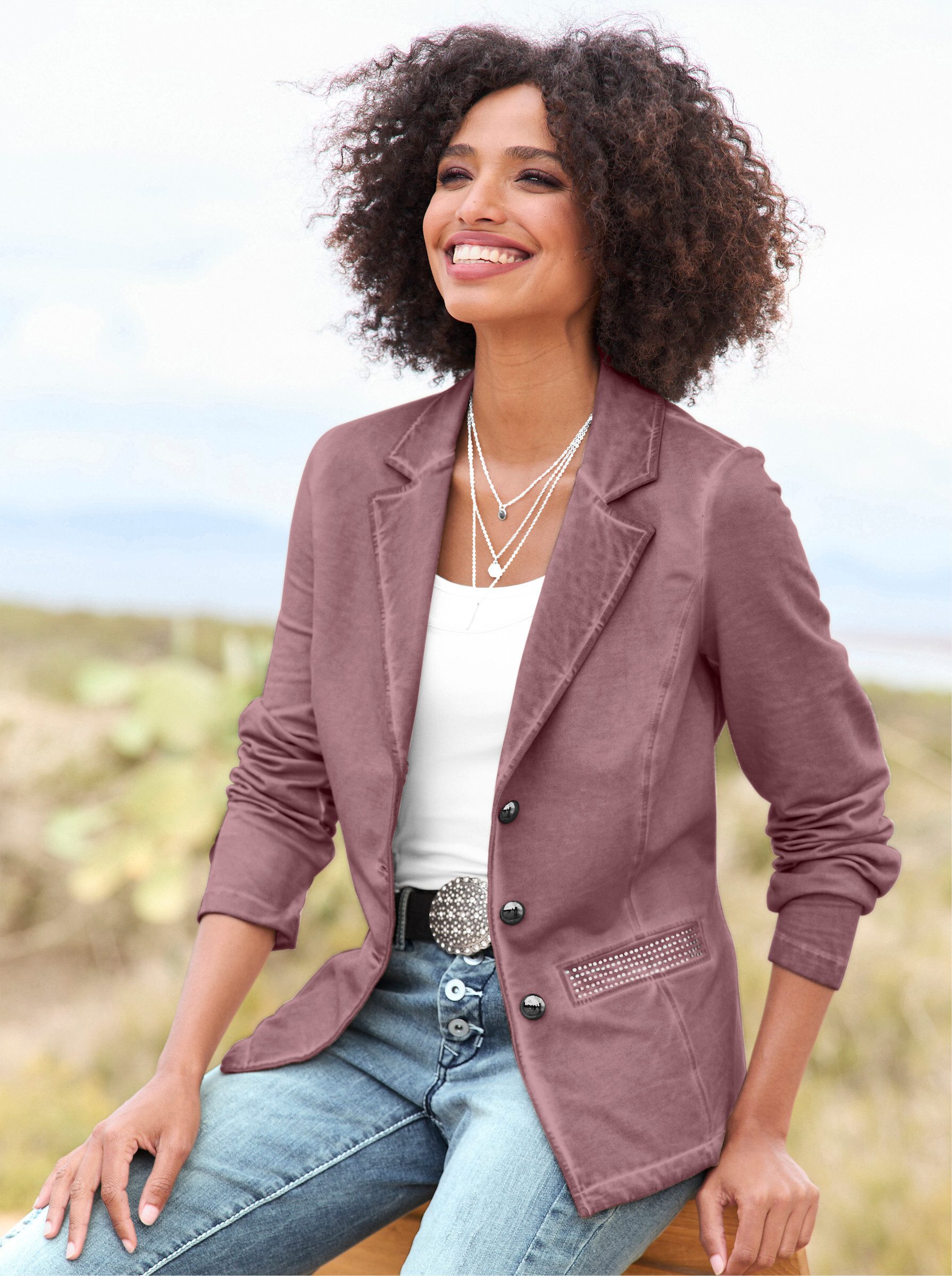 heine Jerseyblazer Sweatblazer Langarm