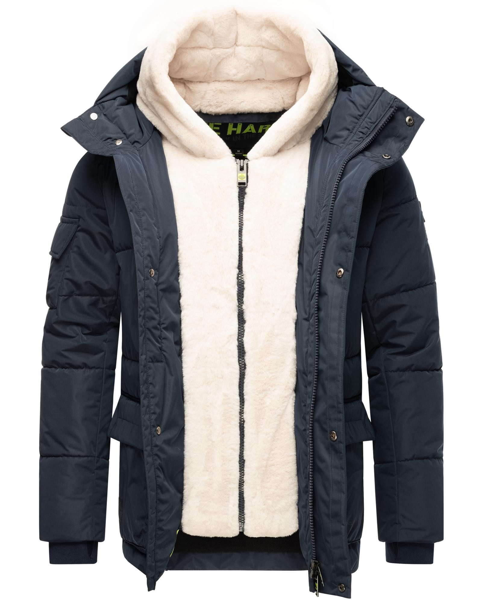 Stone Harbour Winterjacke Lauroo XX urbane Herren Steppjacke mit kuscheligem Teddyfleece