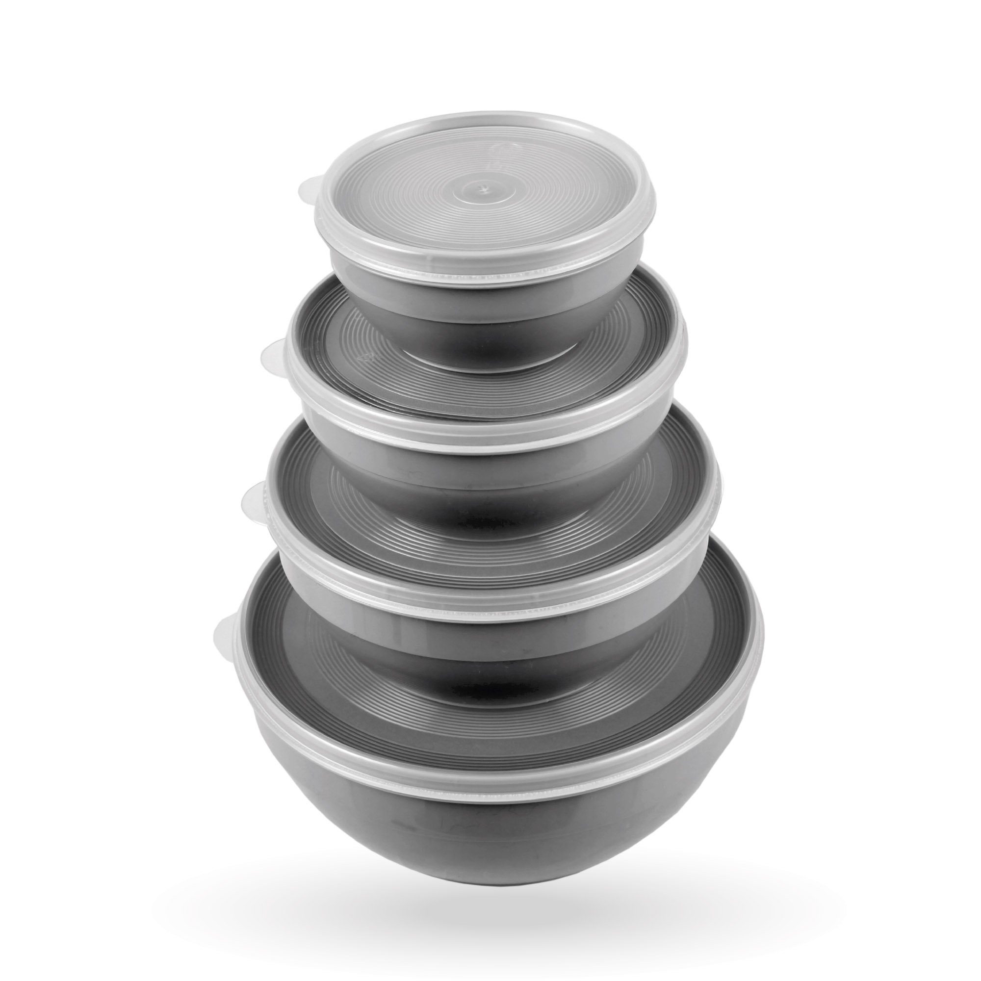 Bestlivings Frischhaltedose Set, Vorratsdosen rund mit Deckel, (4er Set (500ml - 2,5L), Lebensmittelbehälter mikrowellen u. spülmaschinenfest, gefriertauglich