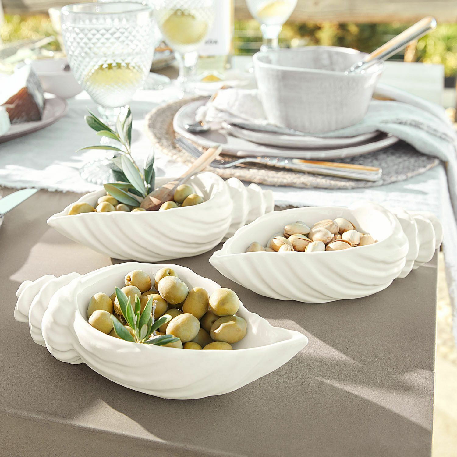 Mirabeau Geschirr-Set Schale 3er Set Portavin weiß, Porzellan