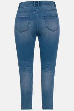Ulla Popken Regular-fit-Jeans Jeans Sarah Destroy-Effekt schmales Bein