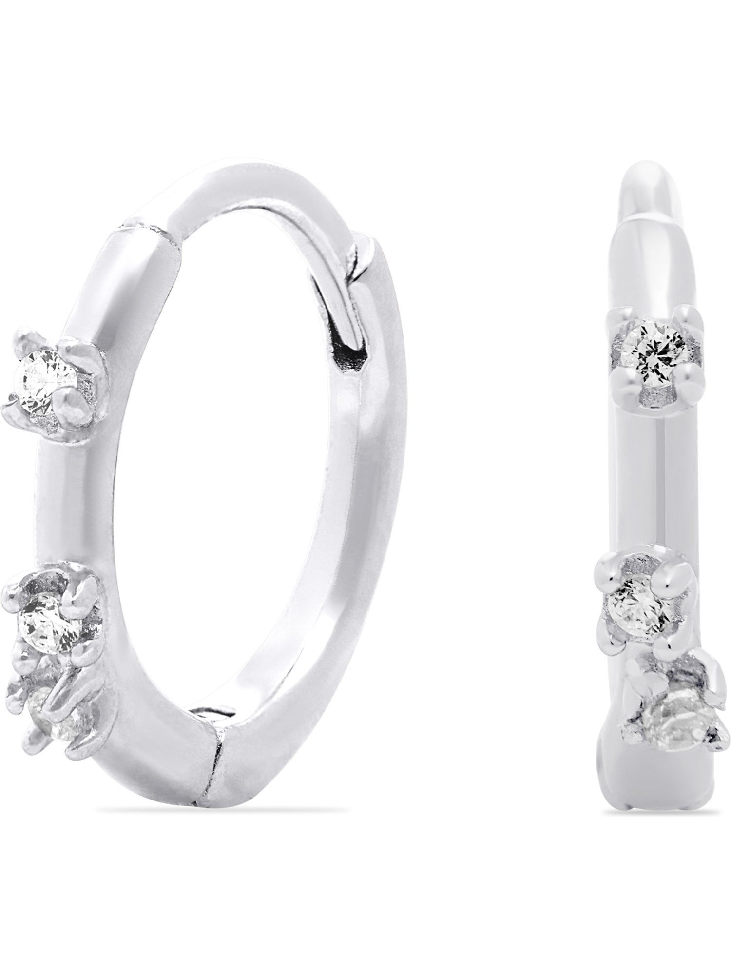 FAVS Paar Ohrhänger FAVS Damen-Ohrhänger 925er Silber 6 Zirkon
