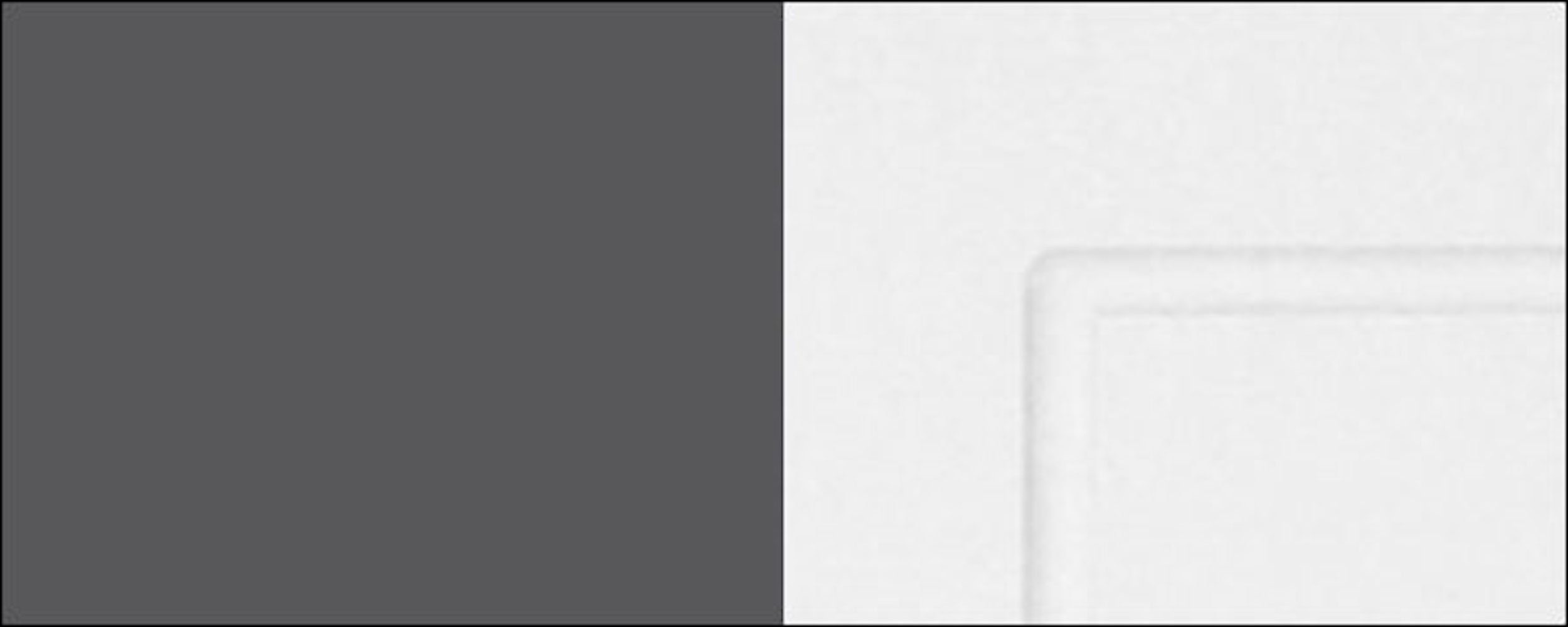 Feldmann-Wohnen Klapphängeschrank Kvantum (Fronten mit Klappe und grifflos leicht wählbar & mit weiß Fräsungen Faserplatte, Front- Ecken, Soft-Close-Funktion, MDF) abgerundeten Klappe, Korpusfarbe Gasdruckdämpfer, matt dekorativen 80cm