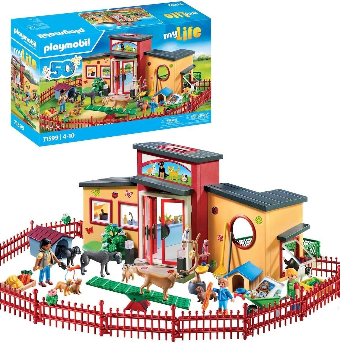 Playmobil® Konstruktions-Spielset, Haustierhotel Spielbausteine Spielbausteine, (159 St)