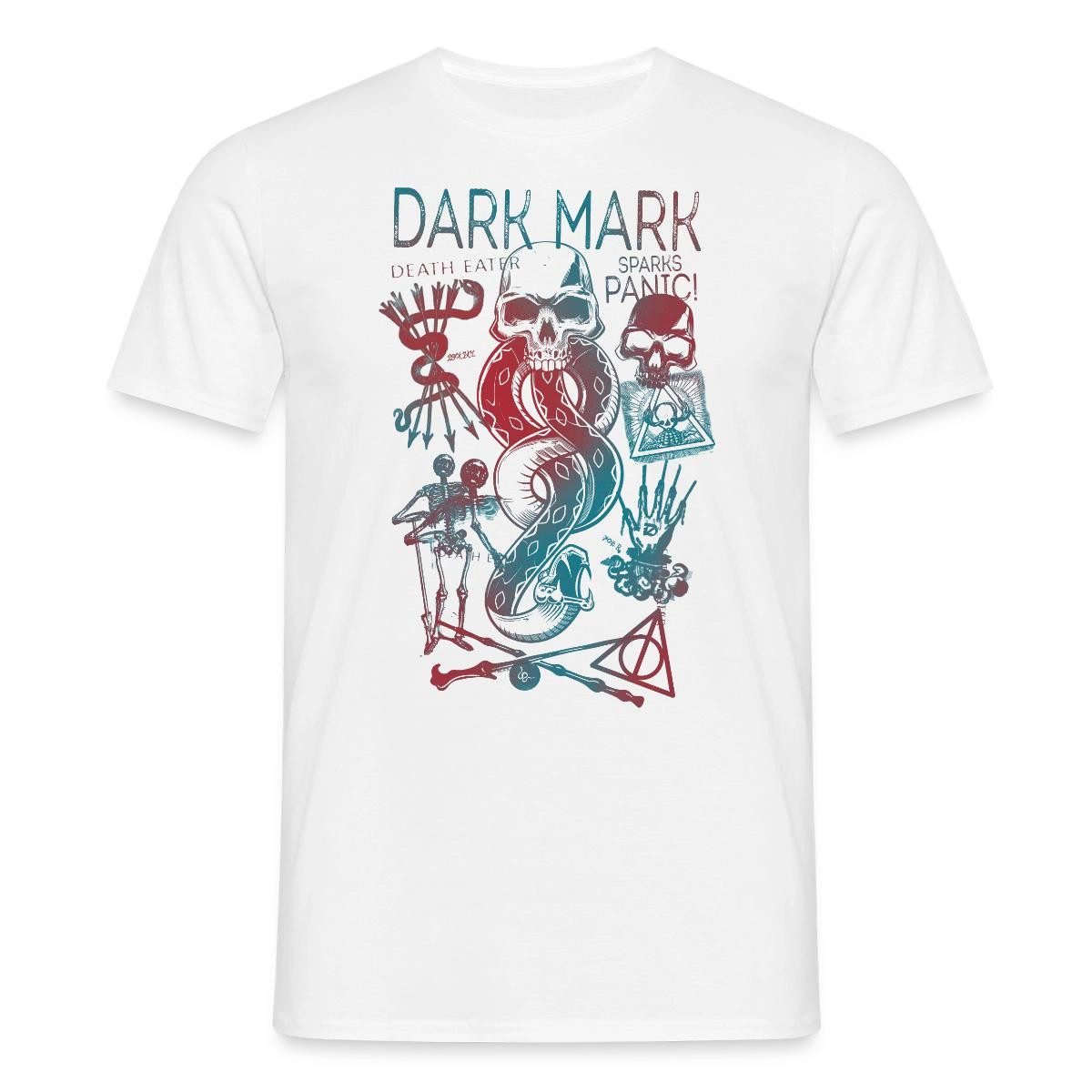 T-Shirt Harry Potter Dunkles Mal & Horkruxe Design Männer T-Shirt