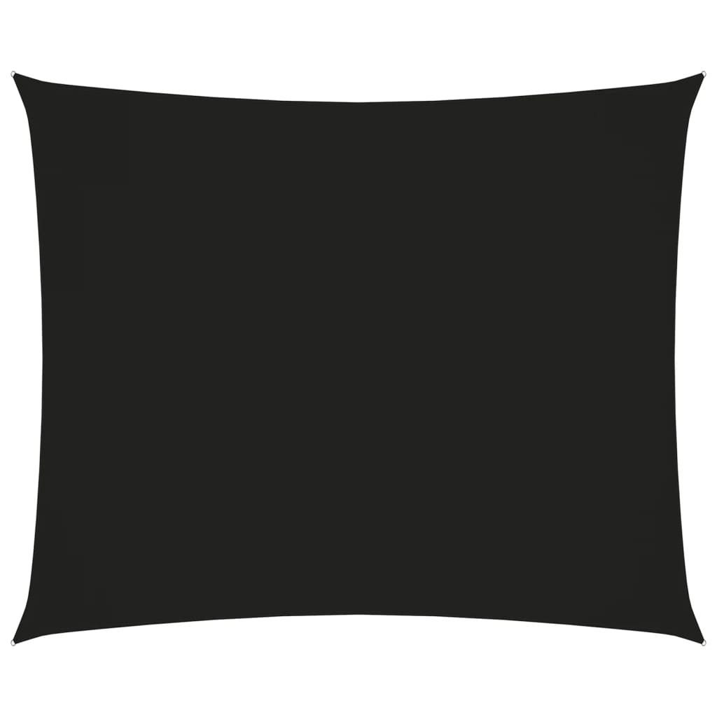 Sonnensegel 5 x 6 m Sonnensegel Oxford-Gewebe Rechteckig 5x6 m Schwarz Sonnenschut