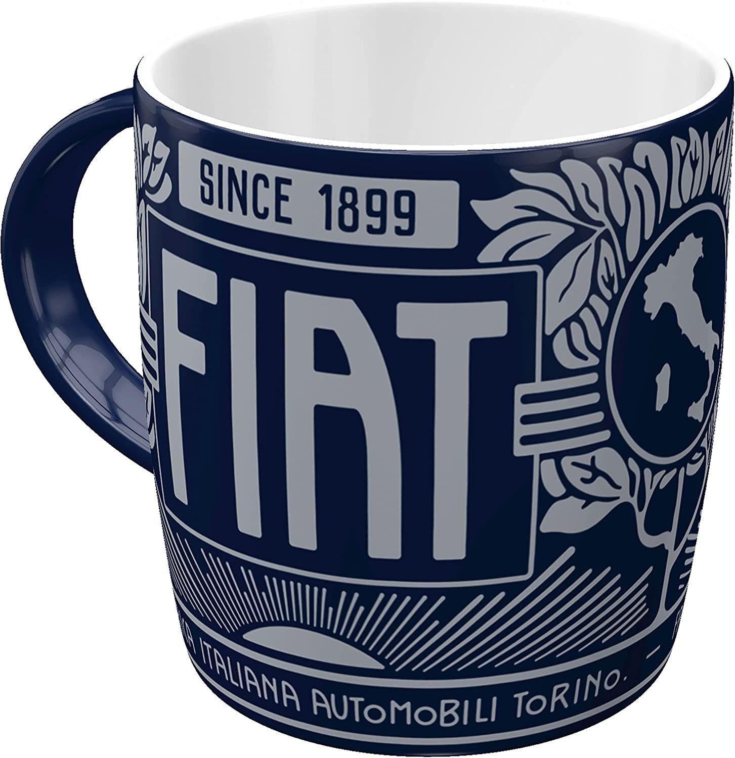 Nostalgic-Art Tasse Kaffeetasse - Fiat - Fiat Since 1899 Logo Blue