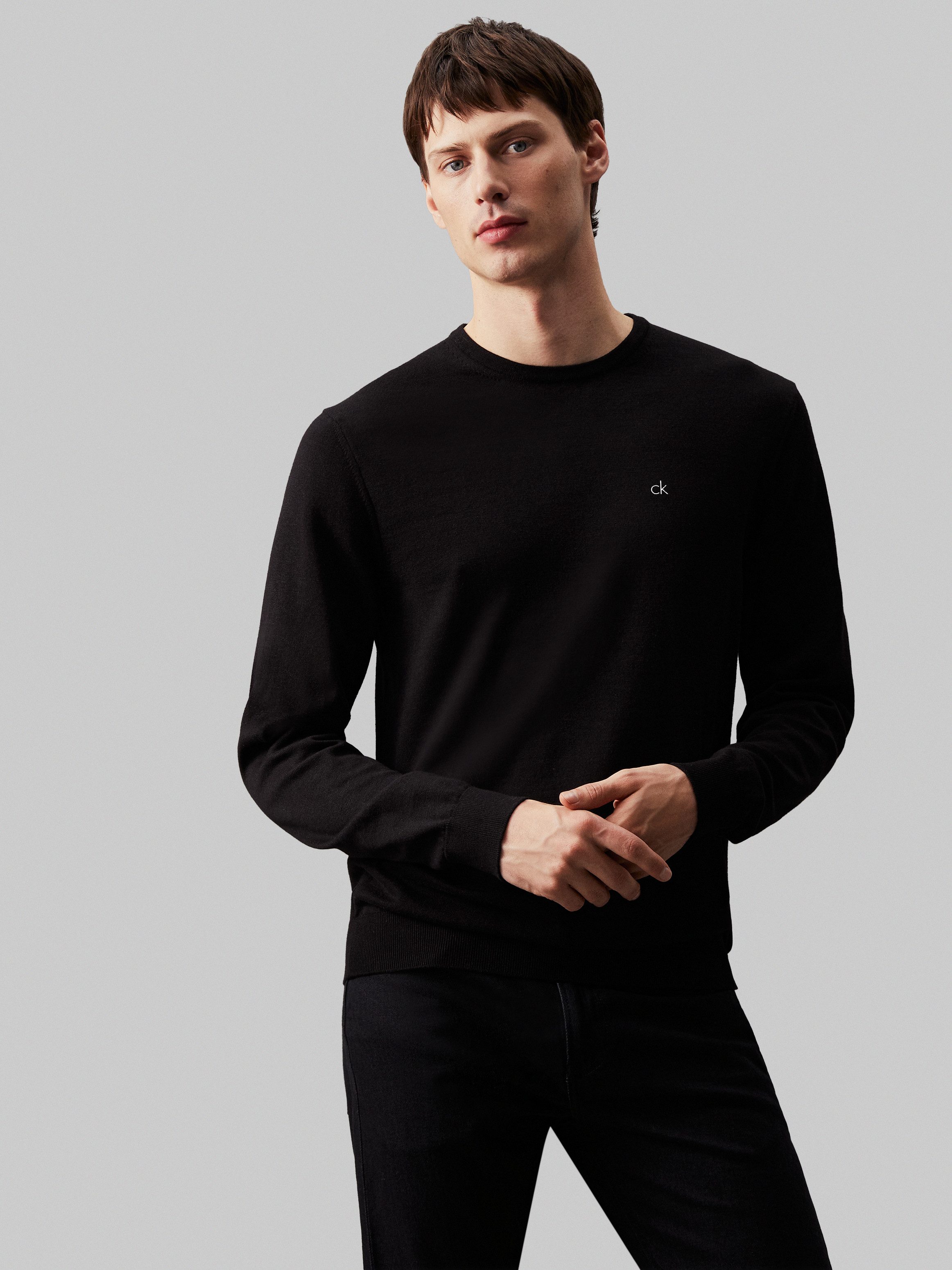 Calvin Klein Rundhalspullover COTTON SILK BLEND günstig online kaufen