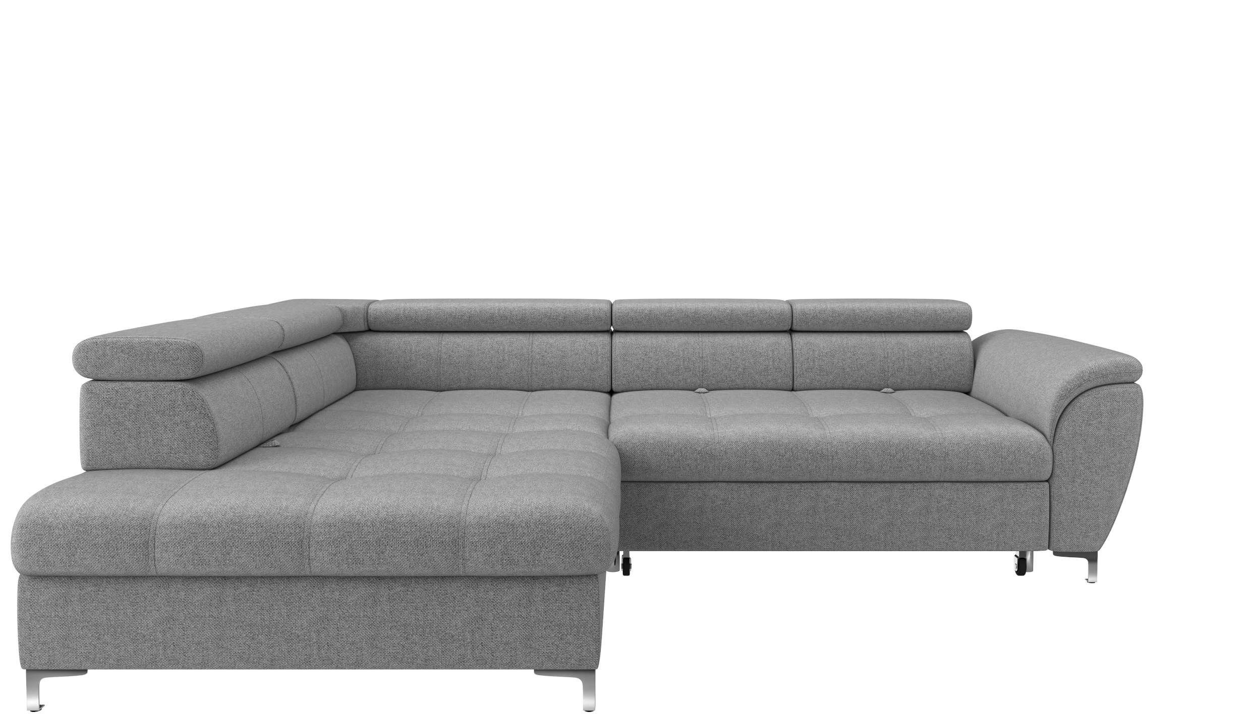 oder Bettkasten, Design rechts mit links Metall, inklusive L-Form, bestellbar, Kopfteilverstellung, Neoklis, Bettfunktion Eckcouch, mane Rückenteil- Modern Stylefy und und Ecksofa