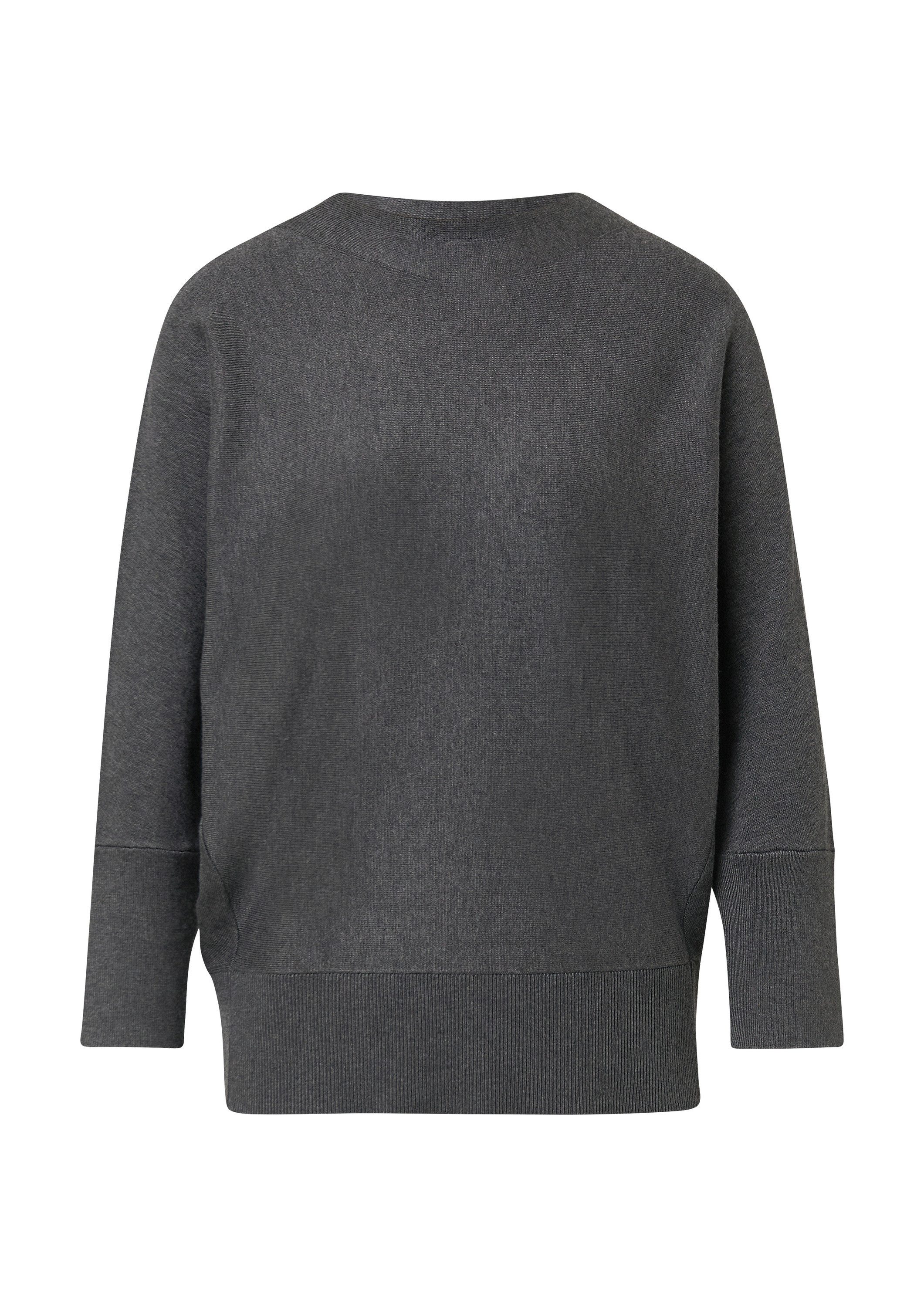 s.Oliver 3/4 Arm-Pullover Strickpullover Strickpullover mit Fledermausärmeln und Rippbündchen