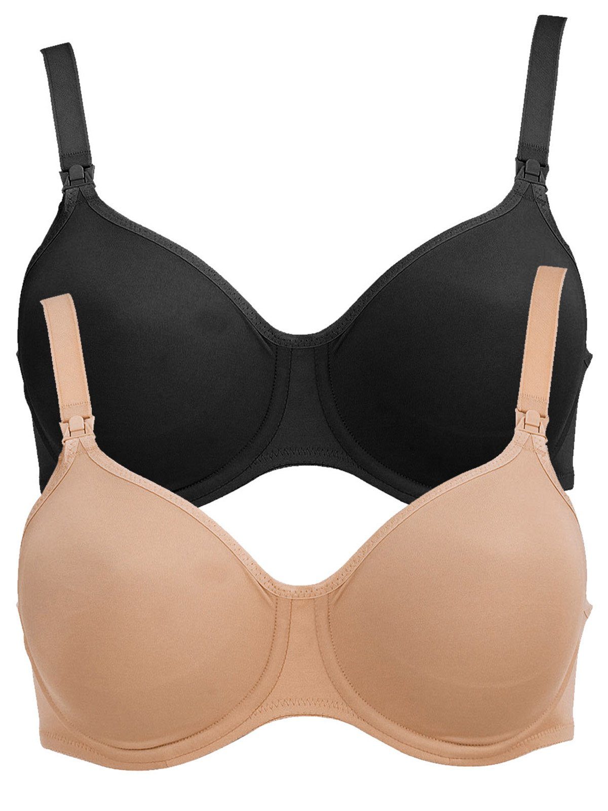 Basic Bügel BH Anita (Spar-Set, Stillfunktion Schwarz-Beige Set: Maternity Still 2-tlg) mit Still-BH