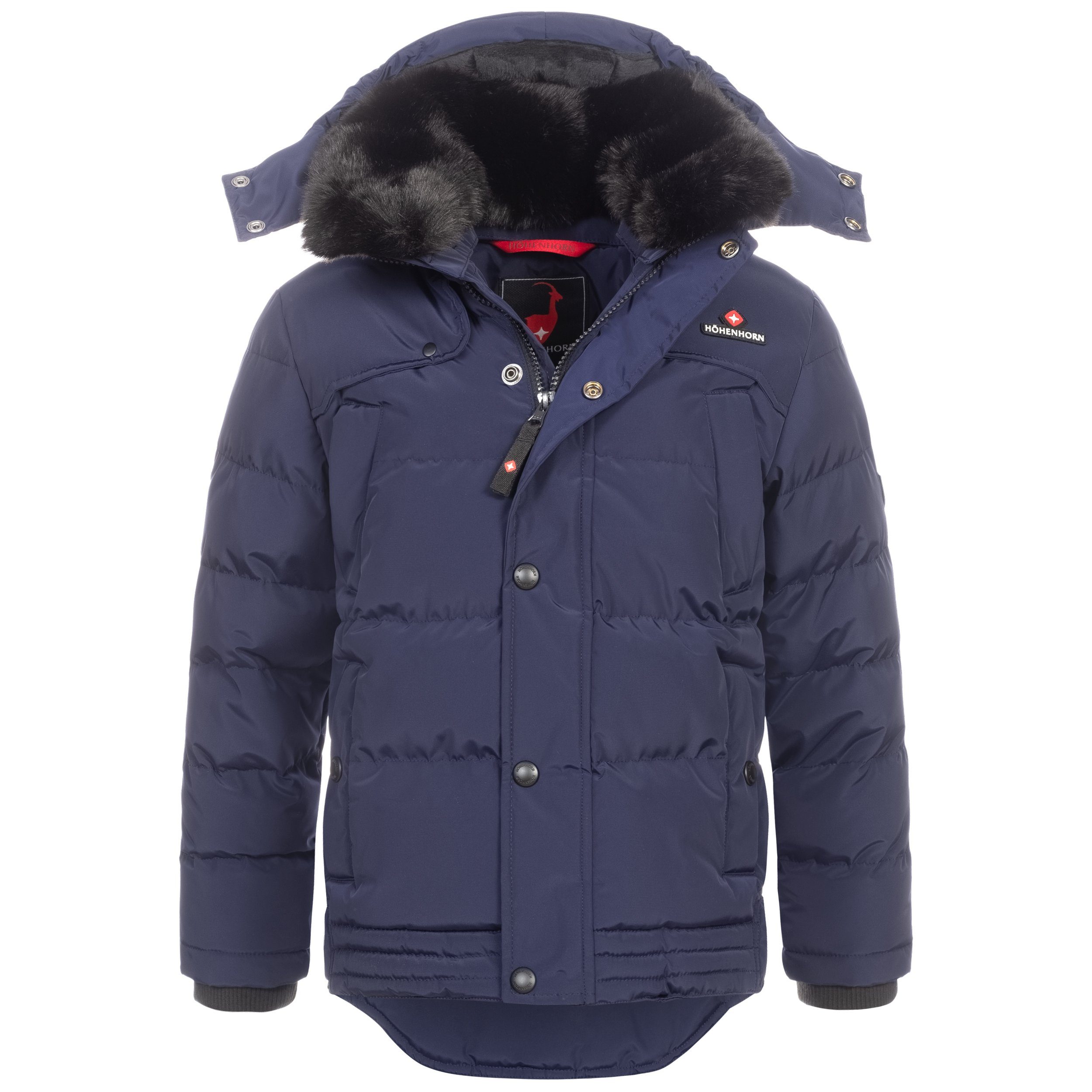 Höhenhorn Winterjacke Bergoo Kinder Winter Jacke Jungen Quilted Steppjacke Gefüttert abnehmbarer Kunstfellkragen, weiche Microfleece Innenseite