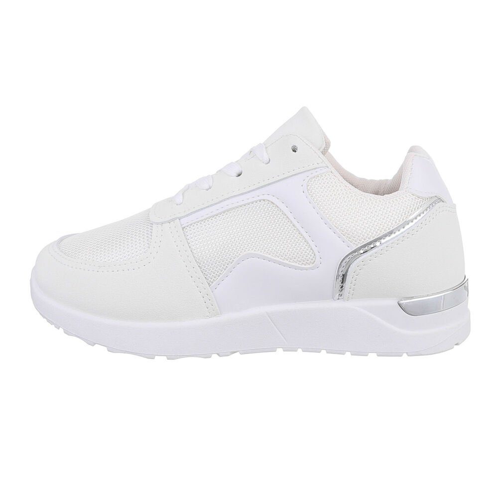 Ital-Design Damen Low-Top Freizeit Sneaker Flach Sneakers Low in Weiß günstig online kaufen