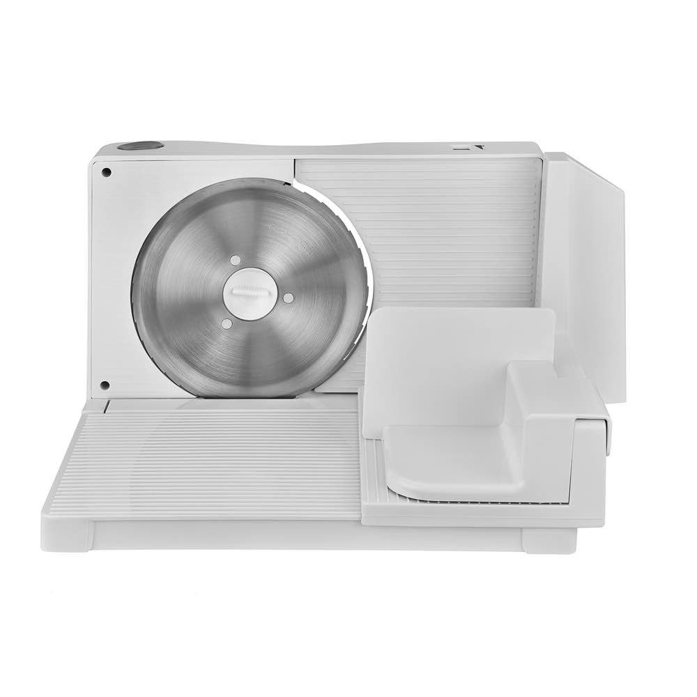 Team Kalorik Allesschneider TKG AS 1004 WH PL, 100,00 W, Dickeneinstellungsrad (von 0 bis 15 mm), Zusammenklappbar