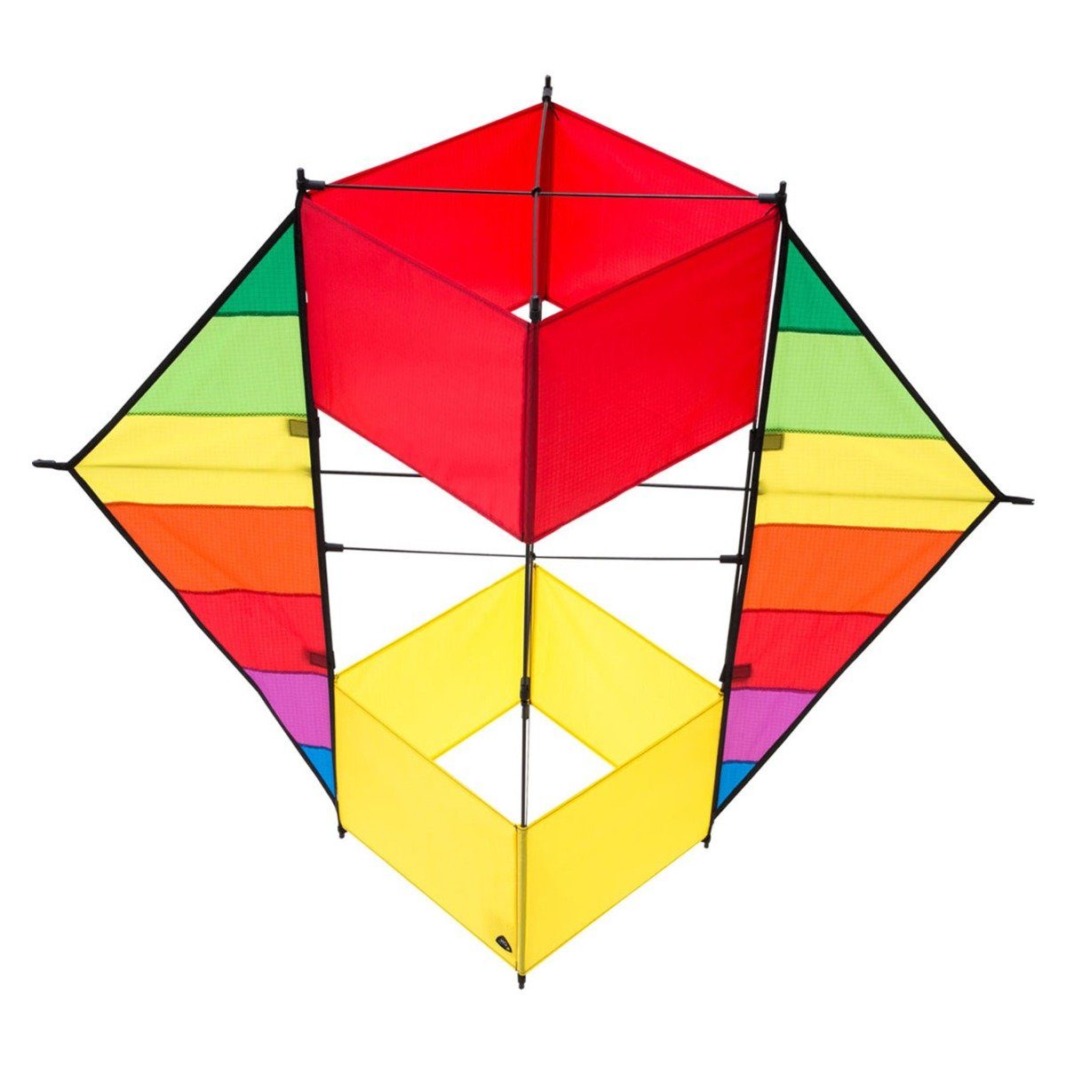 Flug-Drache Kinderdrachen Einleiner F-Box Beach Rainbow HQ Drachen Kastendrachen