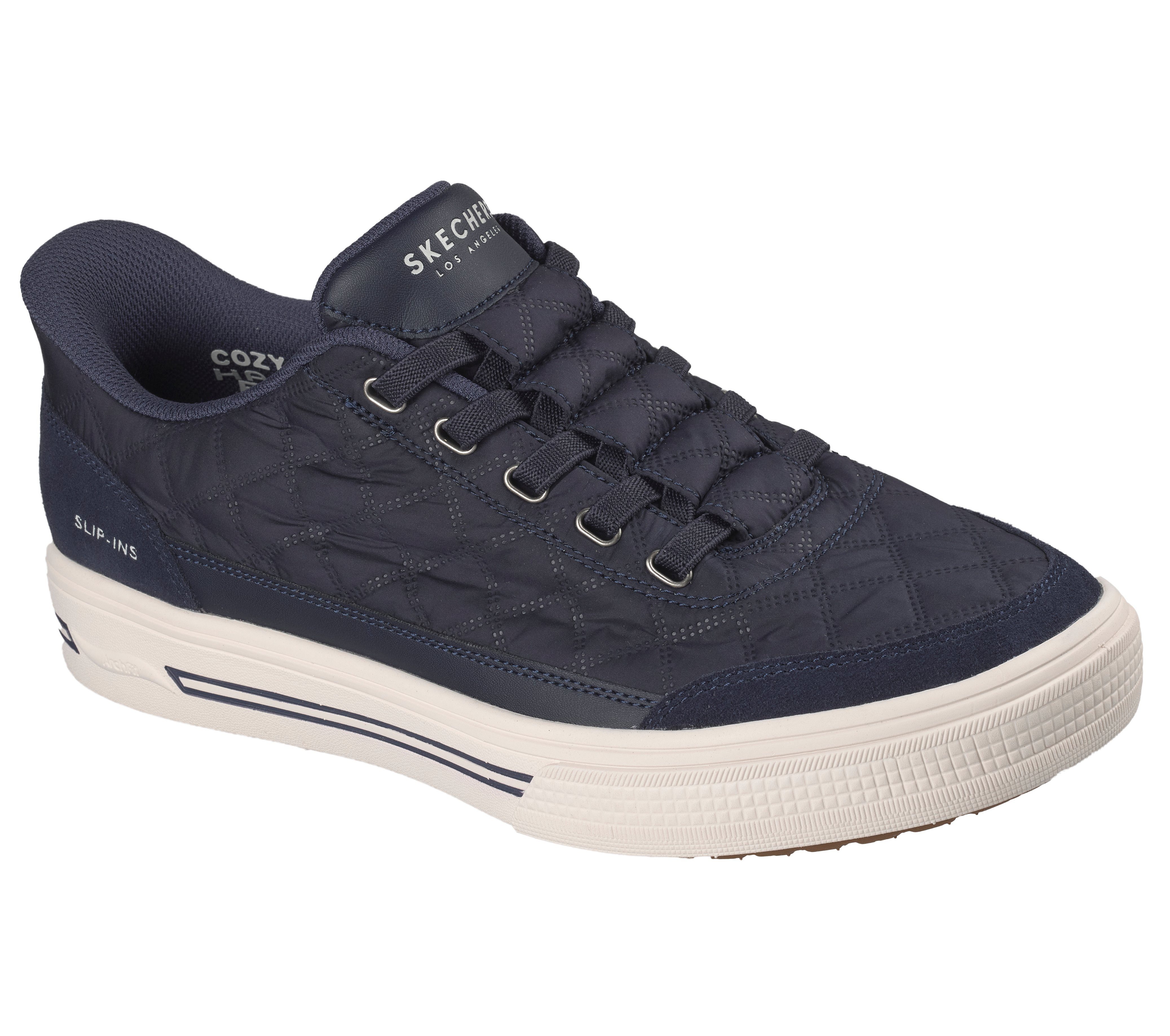 Skechers ARCH FIT ARCADE Slip-On Sneaker Schnürschuh, Freizeitschuh, Halbschuh mit modischer Steppung