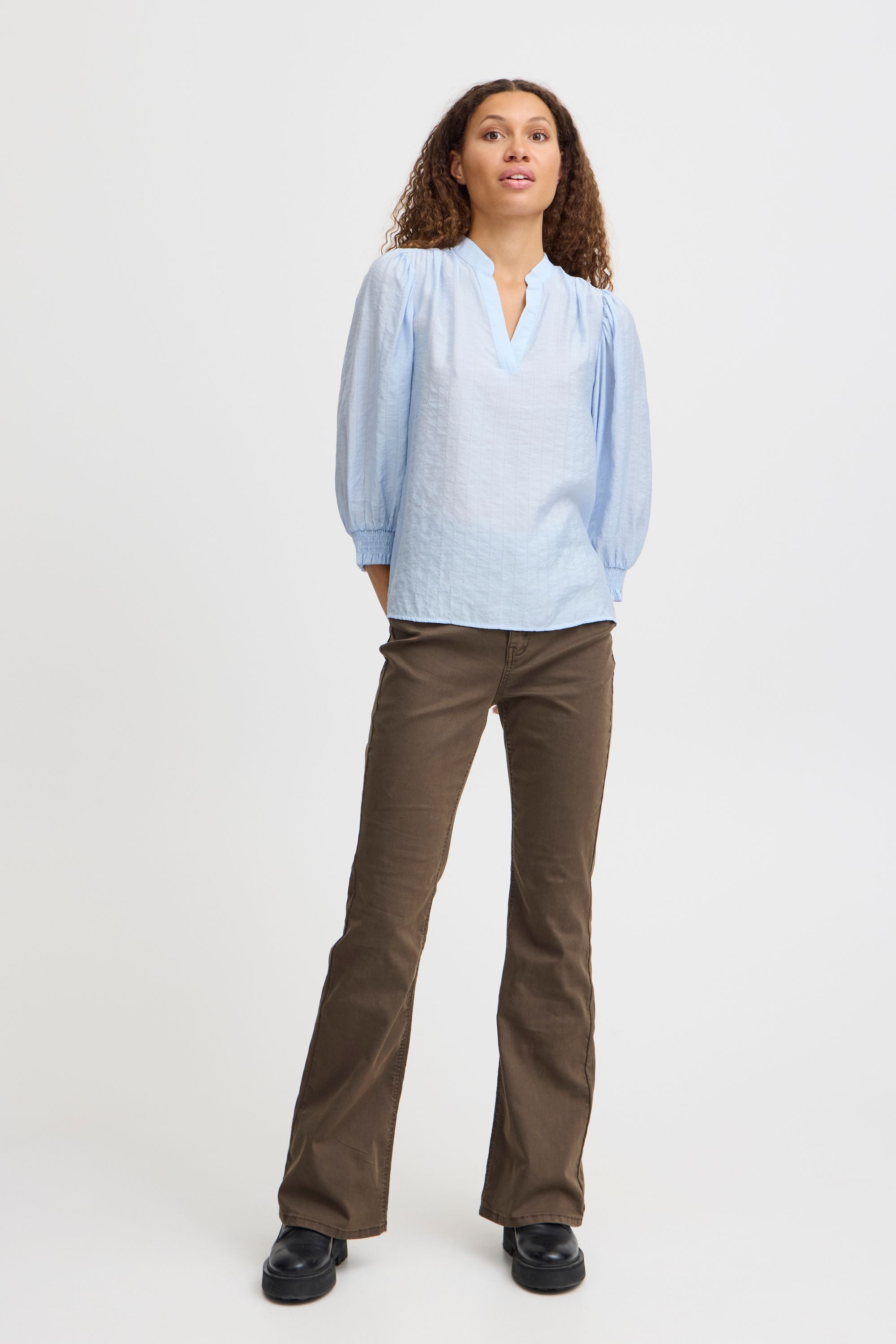 Pulz Jeans Hemdbluse Kurzarmbluse günstig online kaufen