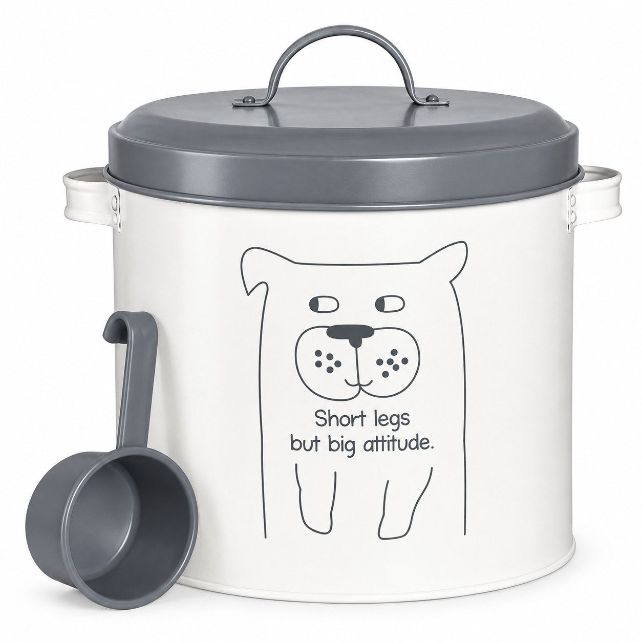 Sendez Hunde-Futterspender Trockenfutterdose mit Deckel Löffel 6 Liter Tierfutter Hundefutterbox
