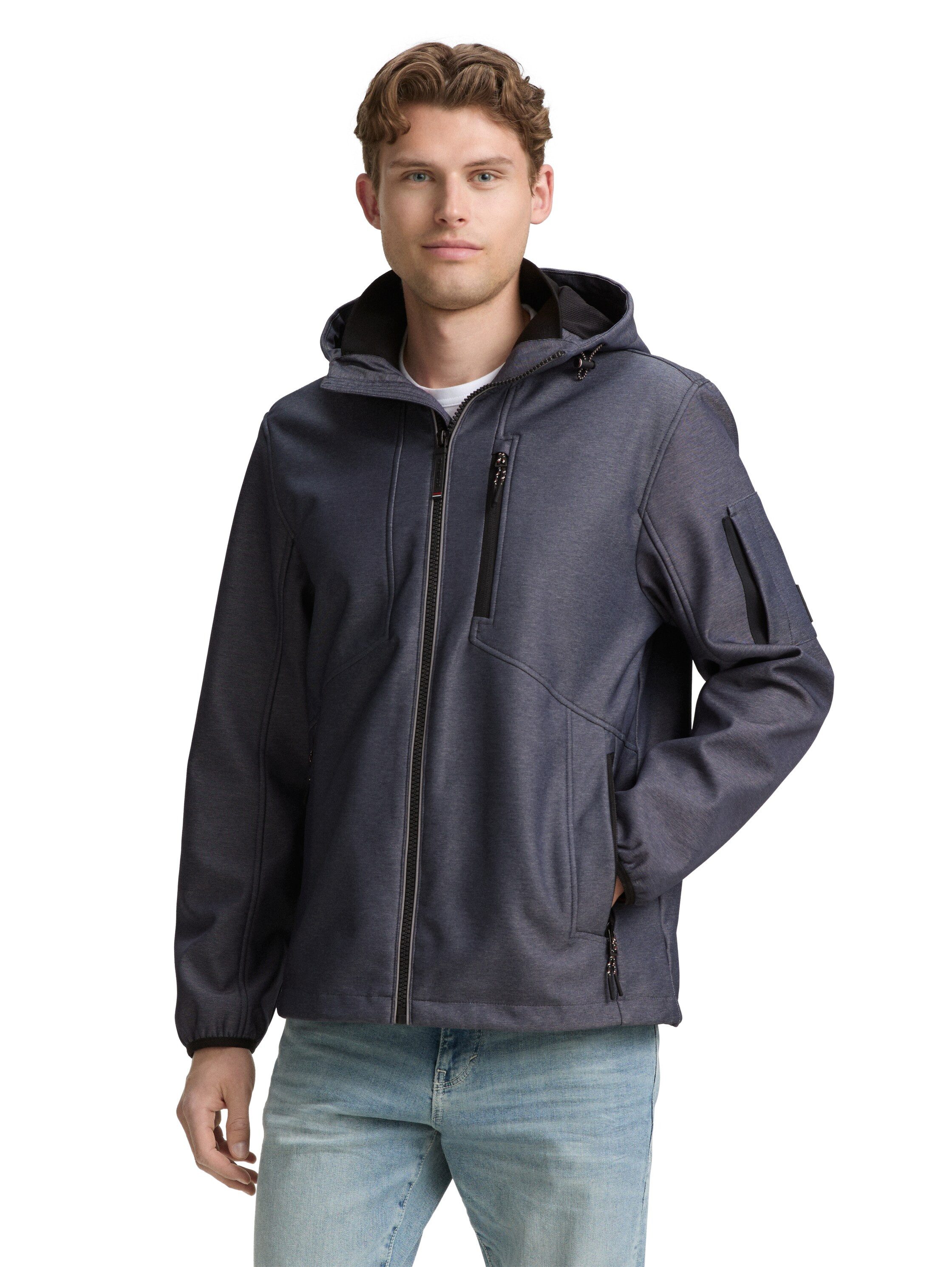 TOM TAILOR Softshelljacke mit Kapuze