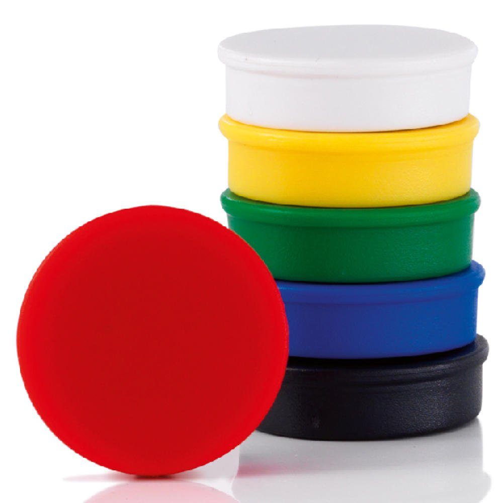 blomus Magnet MagneteSet Muro, Rund, Kunststoff, 6er Pack, Ø 2,5 cm, Bunt, 66740