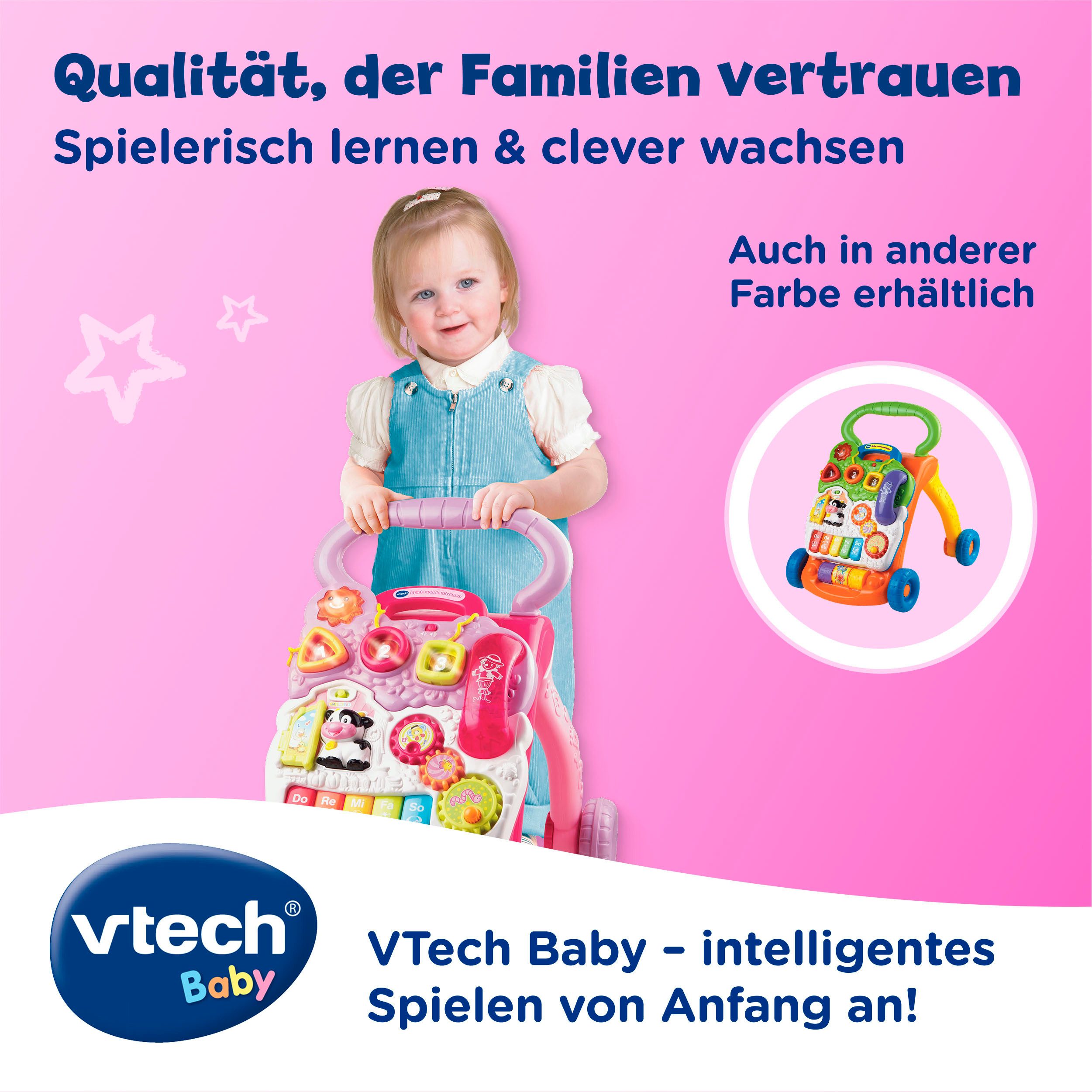 Vtech® Lauflernwagen VTechBaby, Spiel-und Laufwagen, mit 11 Kindermelodien