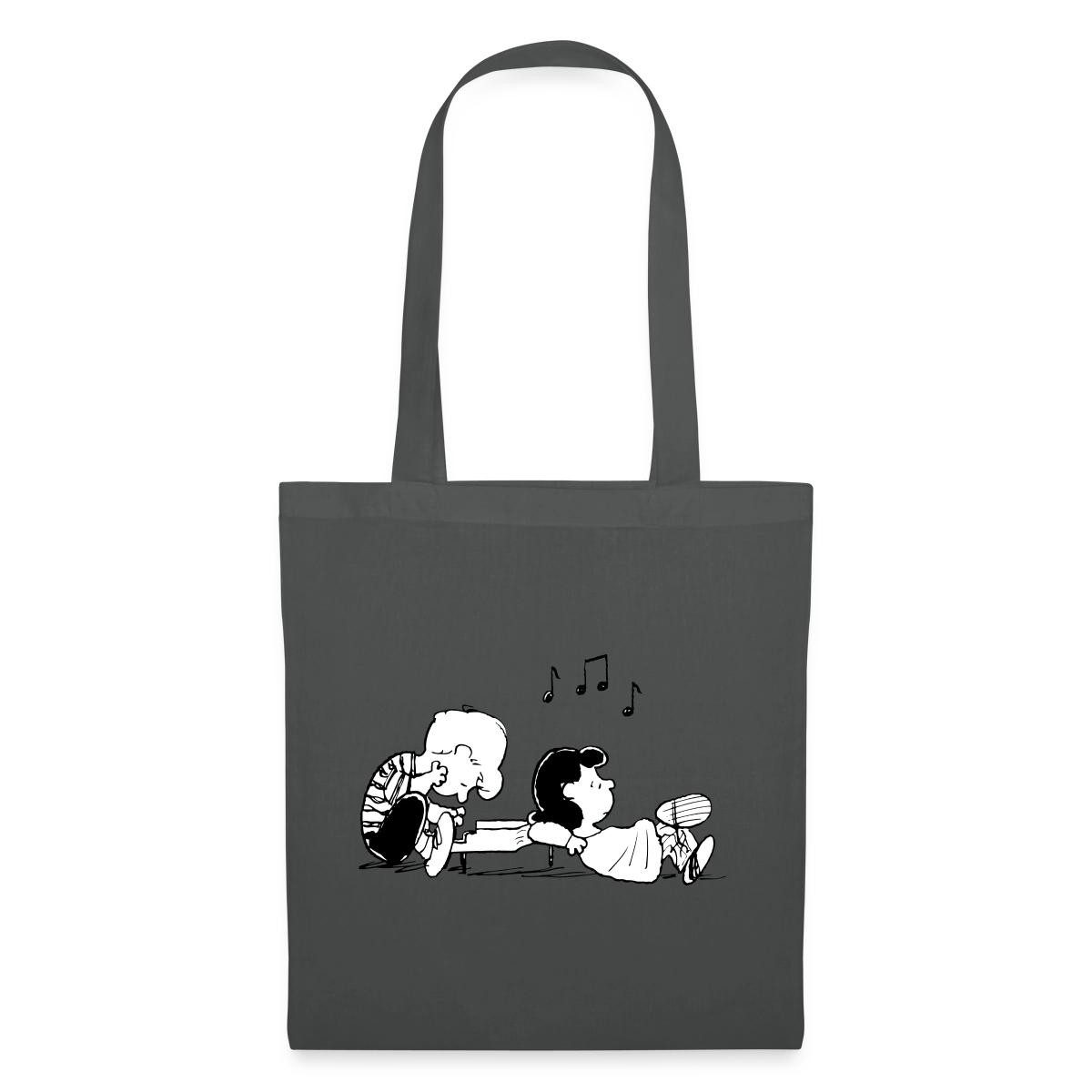 Spreadshirt Henkeltasche Peanuts Schroeder Und Lucy Stoffbeutel (1-tlg)