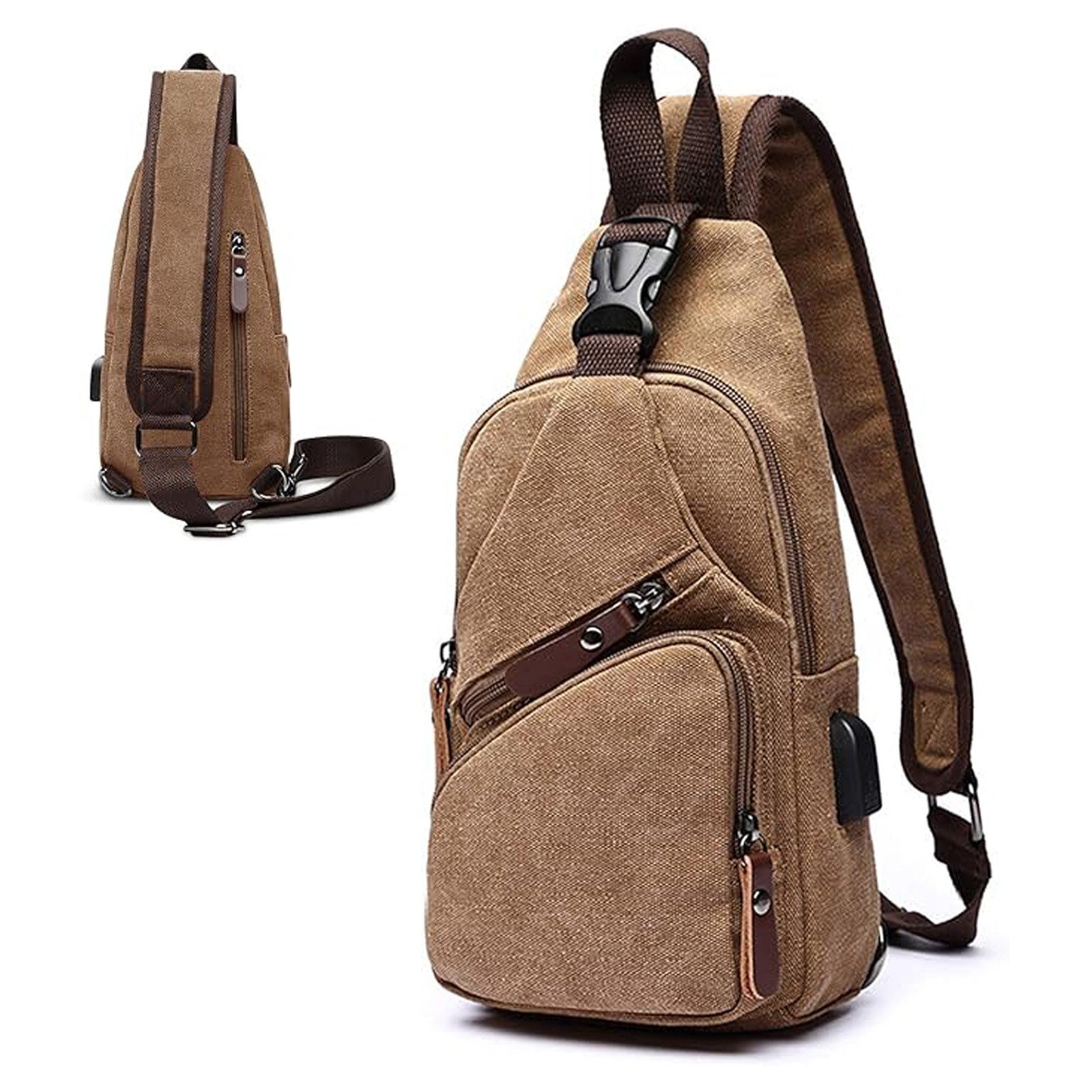Schultertasche Brusttasche Sling Bag Handytasche Rucksack Umhängetasche