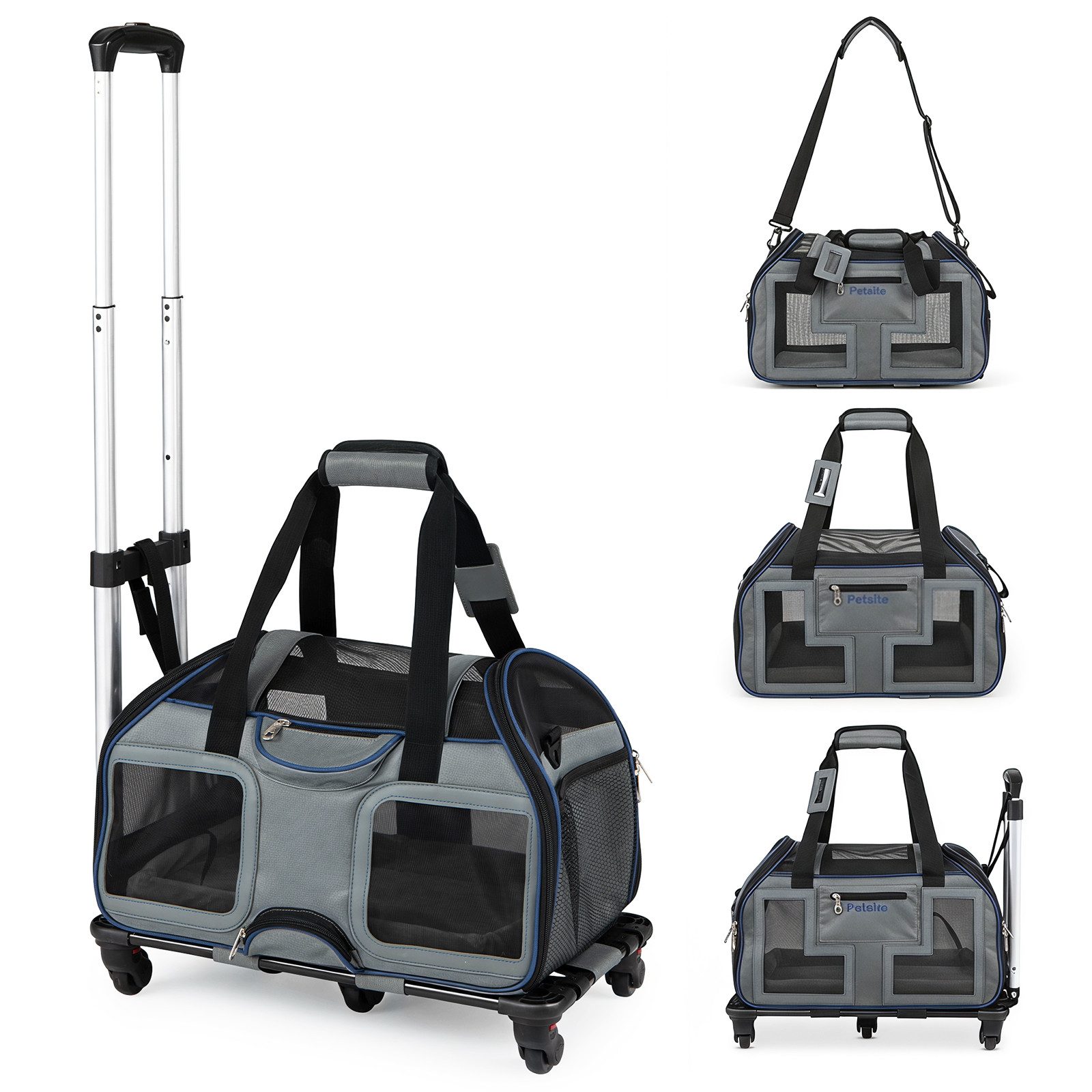 COSTWAY Tiertransporttasche Transportbox, Transporttasche bis 20 kg, Katzentasche für Reisen & Camping