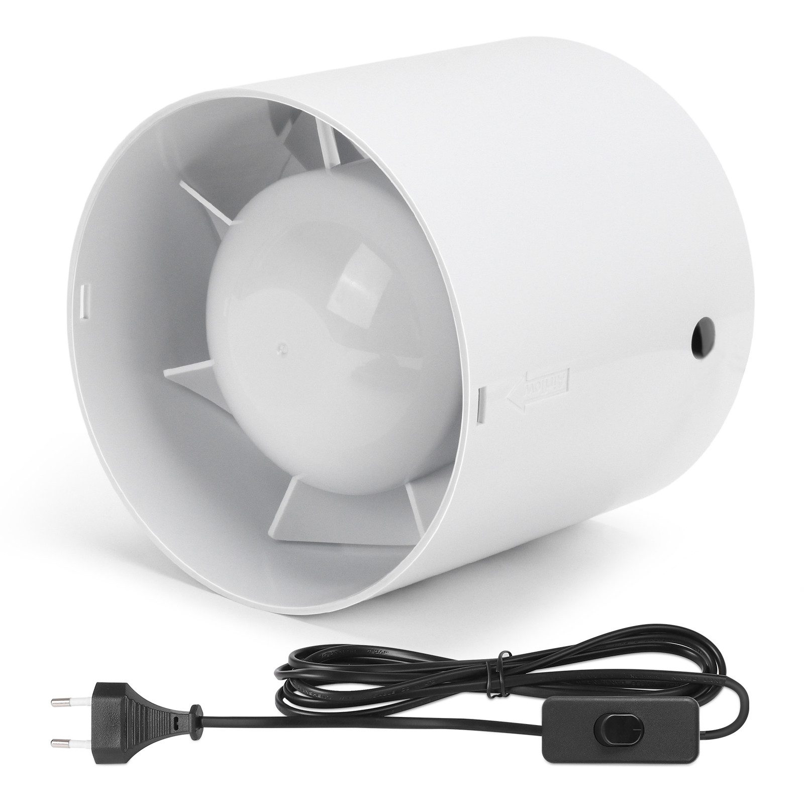 XERSEK Wandventilator Rohrventilator Ø100mm Inline-Abluftventilator Rohrlüf günstig online kaufen