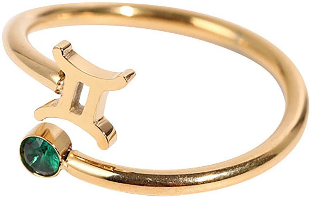 Firetti Fingerring Schmuck Geschenk Damenring Sternzeichen, Made in Germany - mit Zirkonia (synth)