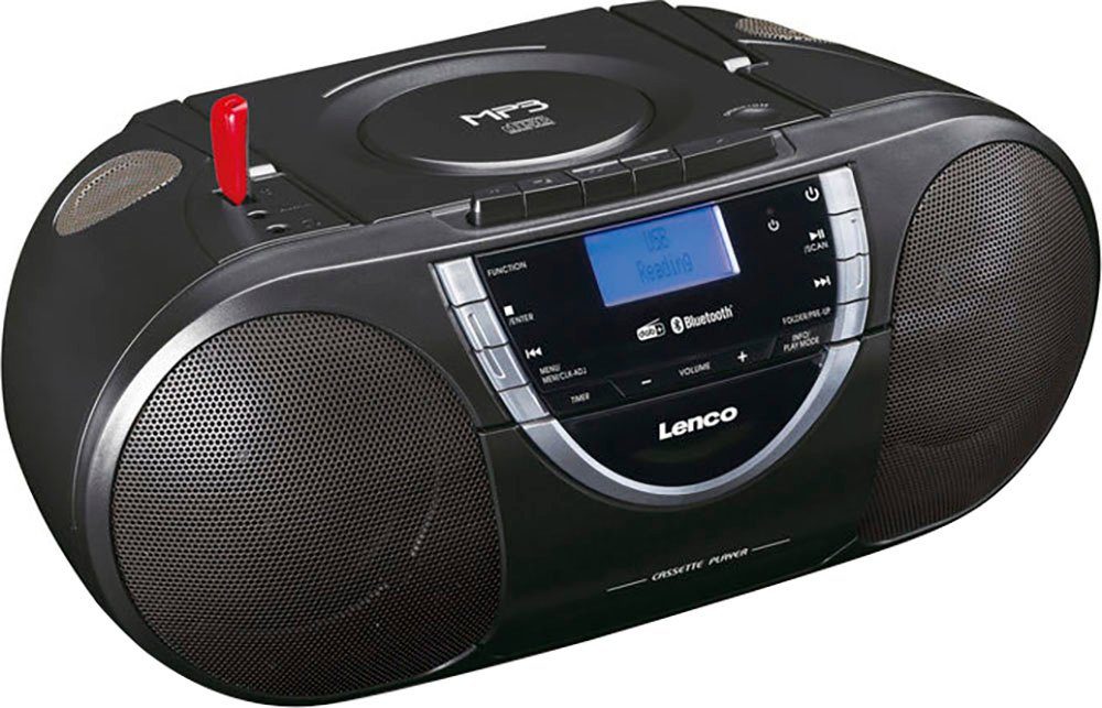 (Digitalradio Tragbarer mit Radio-CD-Player - (DAB) SCD-6900BK DAB+, CD-Radiorecorder Kassette und BT Lenco