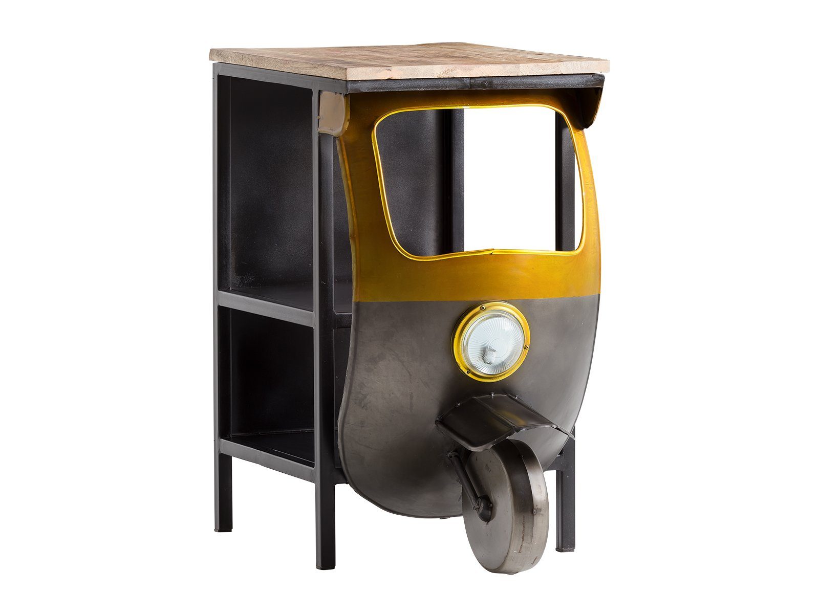 massivum Konsolentisch Motorrad Regal TukTuk Konsolentisch Vintage Unikat Tresen Bar (1-St)