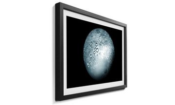 WandbilderXXL Bild mit Rahmen Planet And Galaxy, Mond, Wandbild, in 4 Größen erhältlich