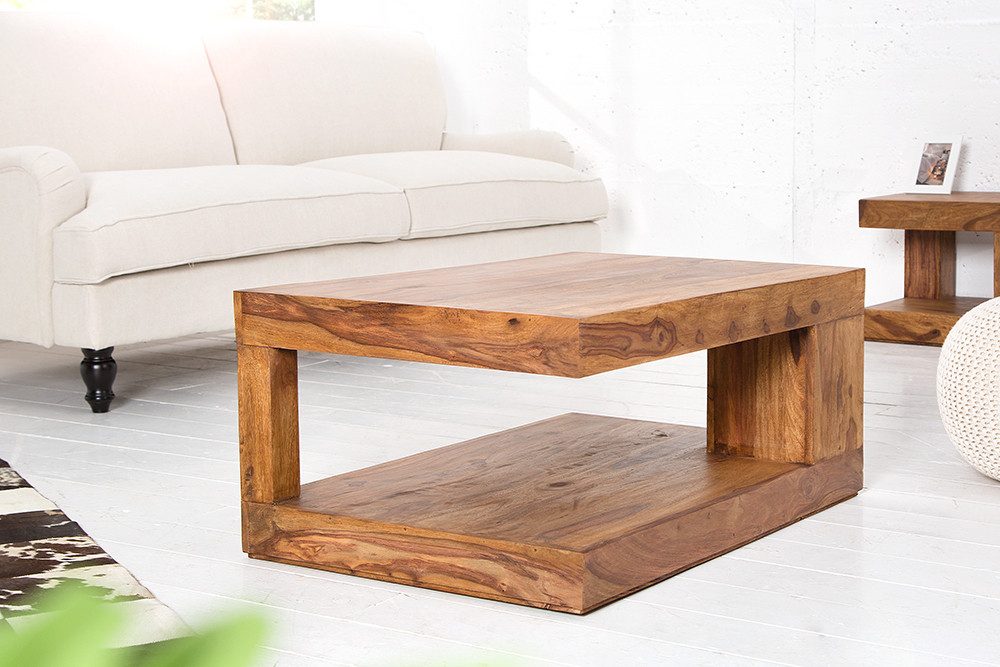 LebensWohnArt Couchtisch Puristischer Couchtisch SHIVA ca.90x60cm massiv Palisander – Bild 5 von 5