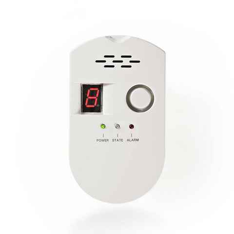 Nedis Gasmelder Warnmelder Gasdetektor EN50194 Flüssiggas Erdgas Kohle Gasmelder