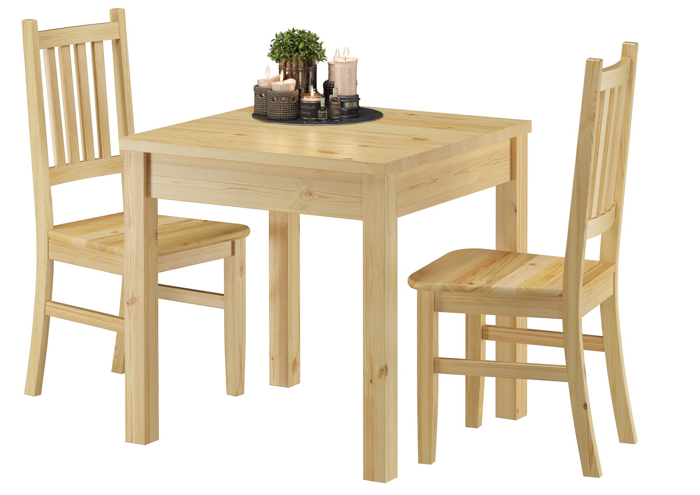 ERST-HOLZ Esszimmerstuhl Schlichter Holz-Küchenstuhl Massivholzstuhl Esszim günstig online kaufen