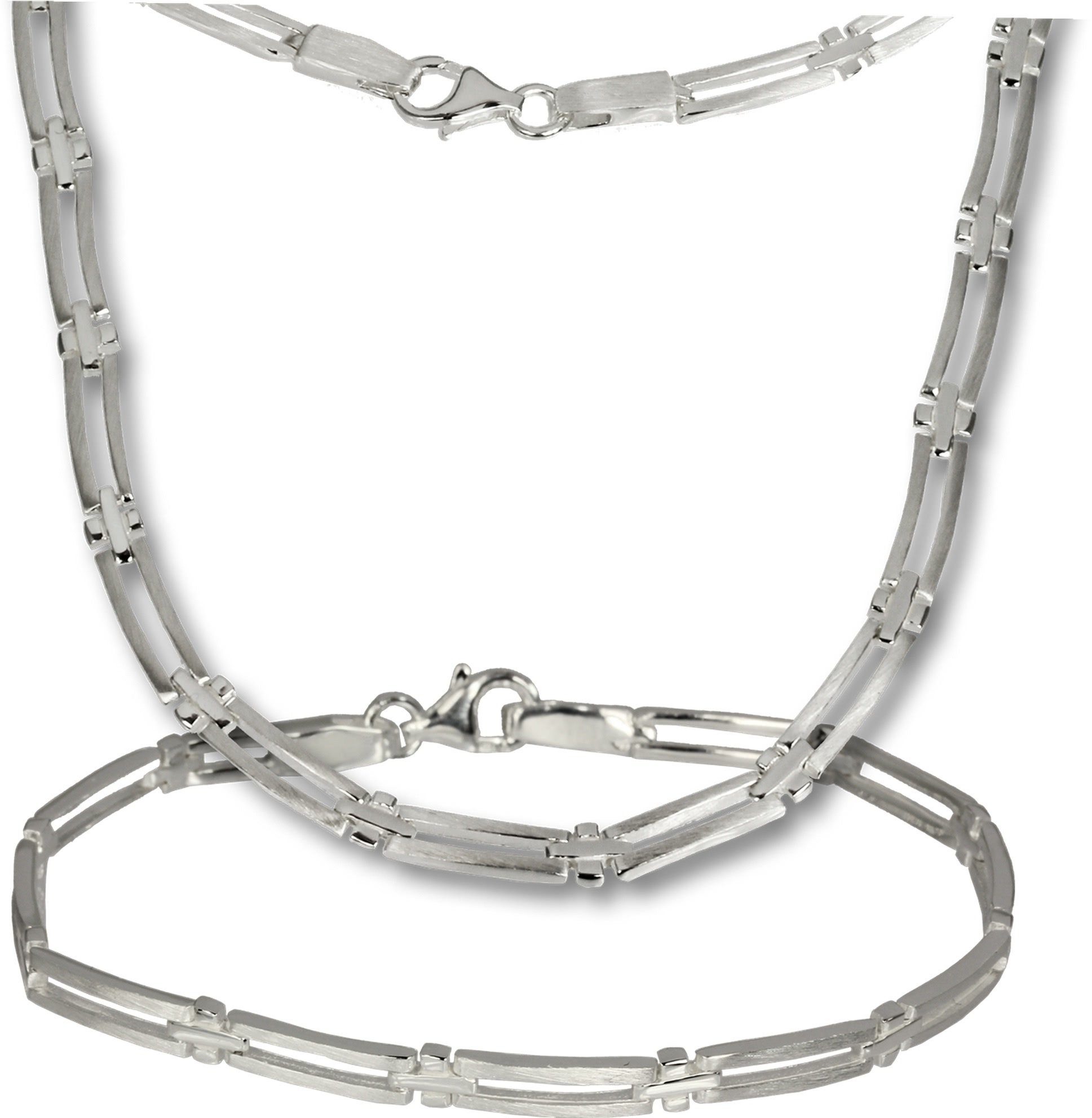 SilberDream Ювелірні виробиset SilberDream Collier & Armband matt Trendy (2-tlg., Ювелірні виробиsets), Damen Ювелірні виробиsets aus 925 Sterling Silber, Farbe: silber