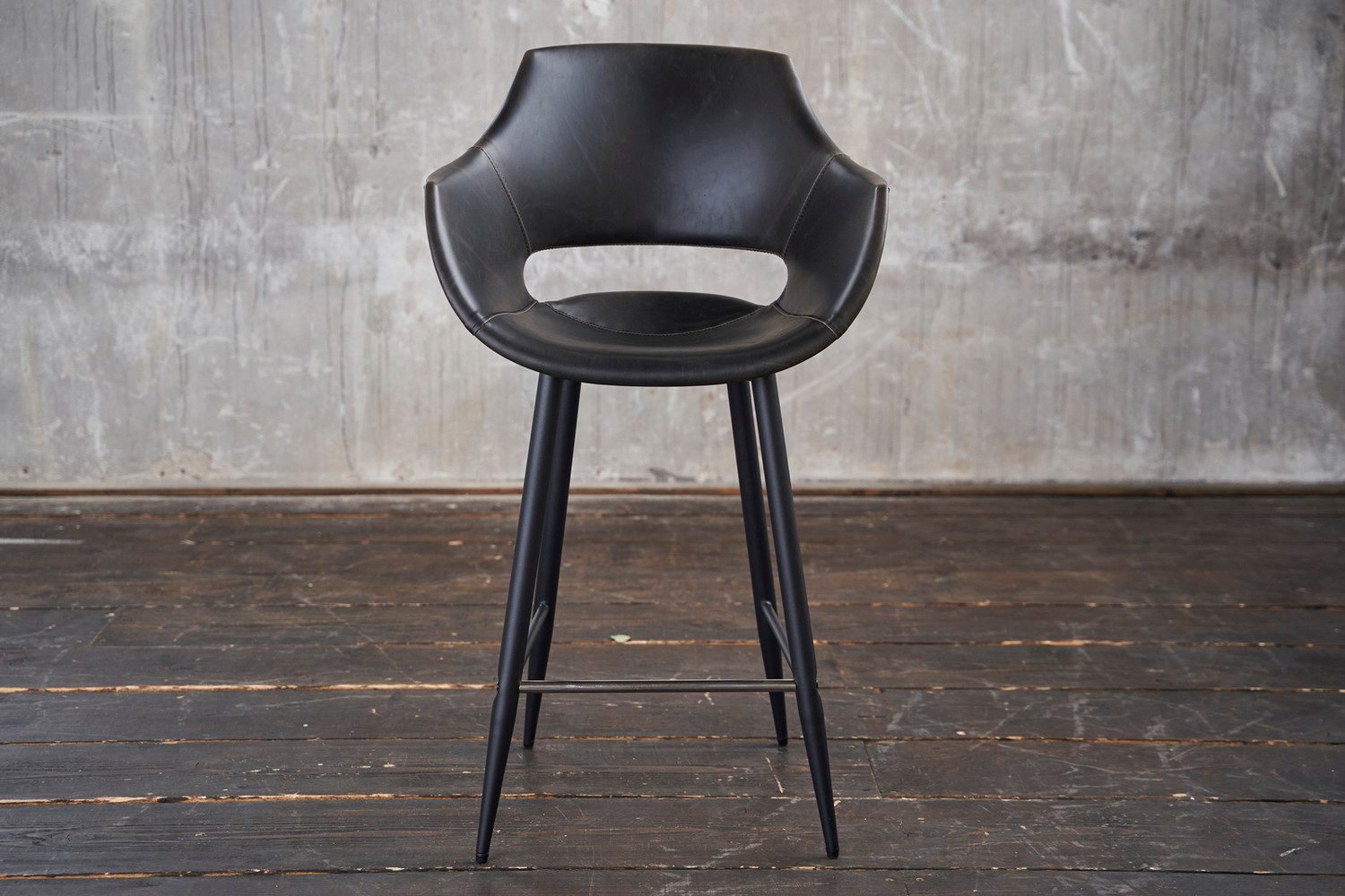 KAWOLA Barhocker ZAJA Eleganter Barstuhl - Kunstleder Barhocker - Design Hocker, Kunstleder, Rückenlehne, Sitzhöhe 76cm, Thekenhocker, Modernes Design
