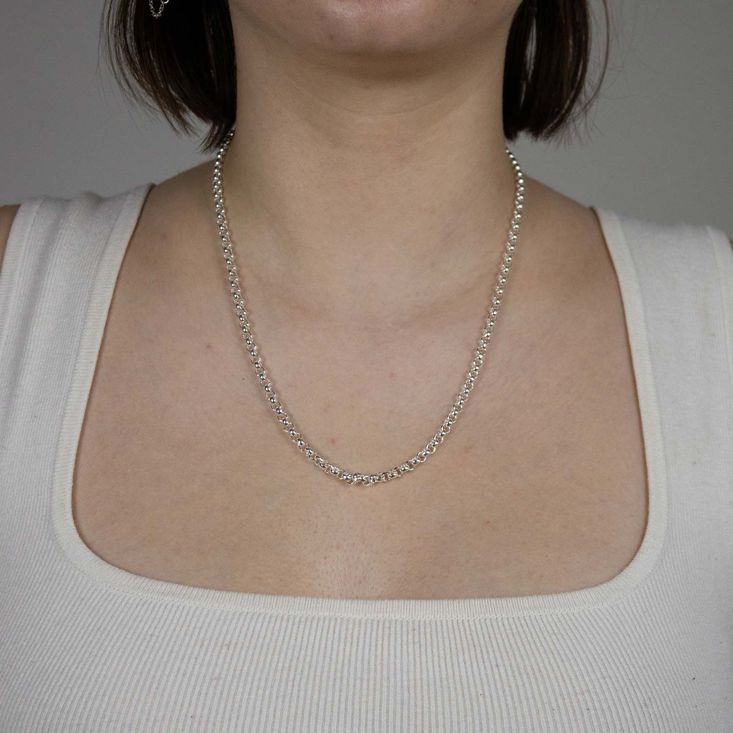 HOPLO Silberkette Silberkette Erbskette Länge 45cm - Breite 4,0mm - 925 Sil günstig online kaufen