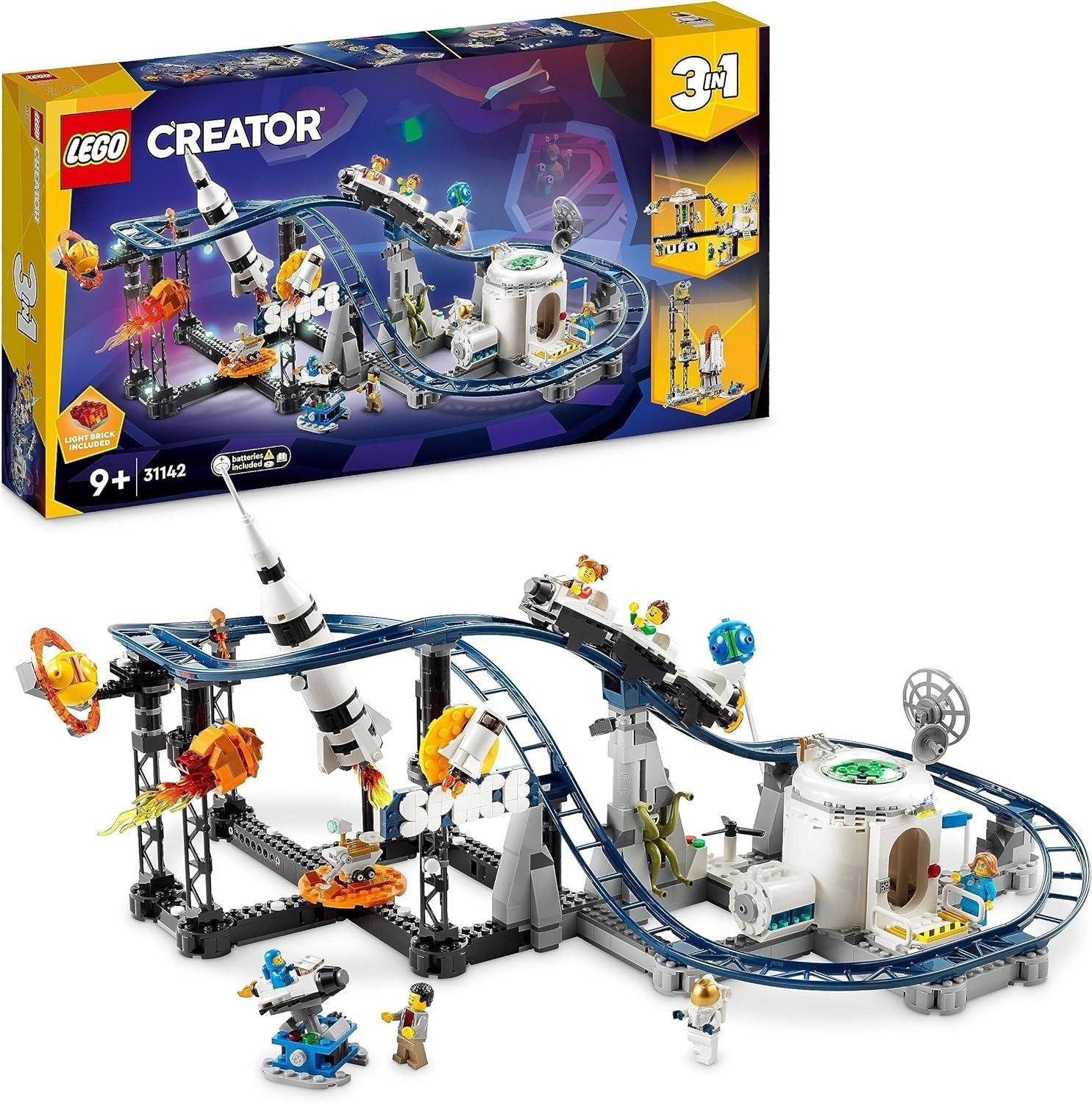 LEGO® Creator Weltraum-Achterbahn Konstruktionsspielsteine, (Weltraum-Achterbahn, Klemmbausteine), Made in Europe